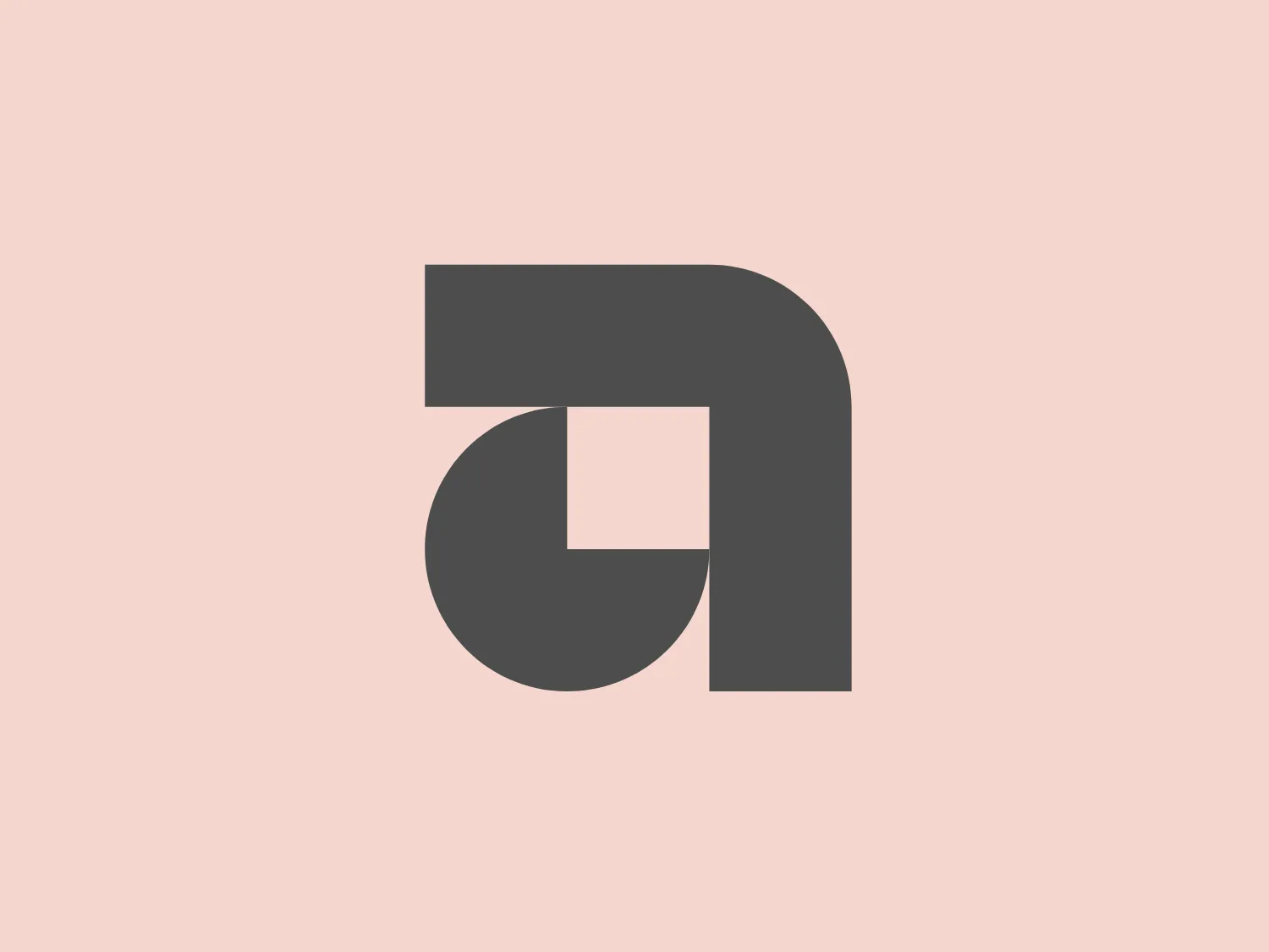 The Alleo logo consists of a stylized lowercase 'a' with a prominent round shape connecting seamlessly to a straight line that then bends at a right angle. The design is minimalistic and modern with a monochromatic scheme featuring shades of blue. There's a clever use of negative space within the round part of the 'a,' which may suggest an additional letter or design element. The overall aesthetic is clean, scalable, and would be easily recognizable even at smaller sizes.