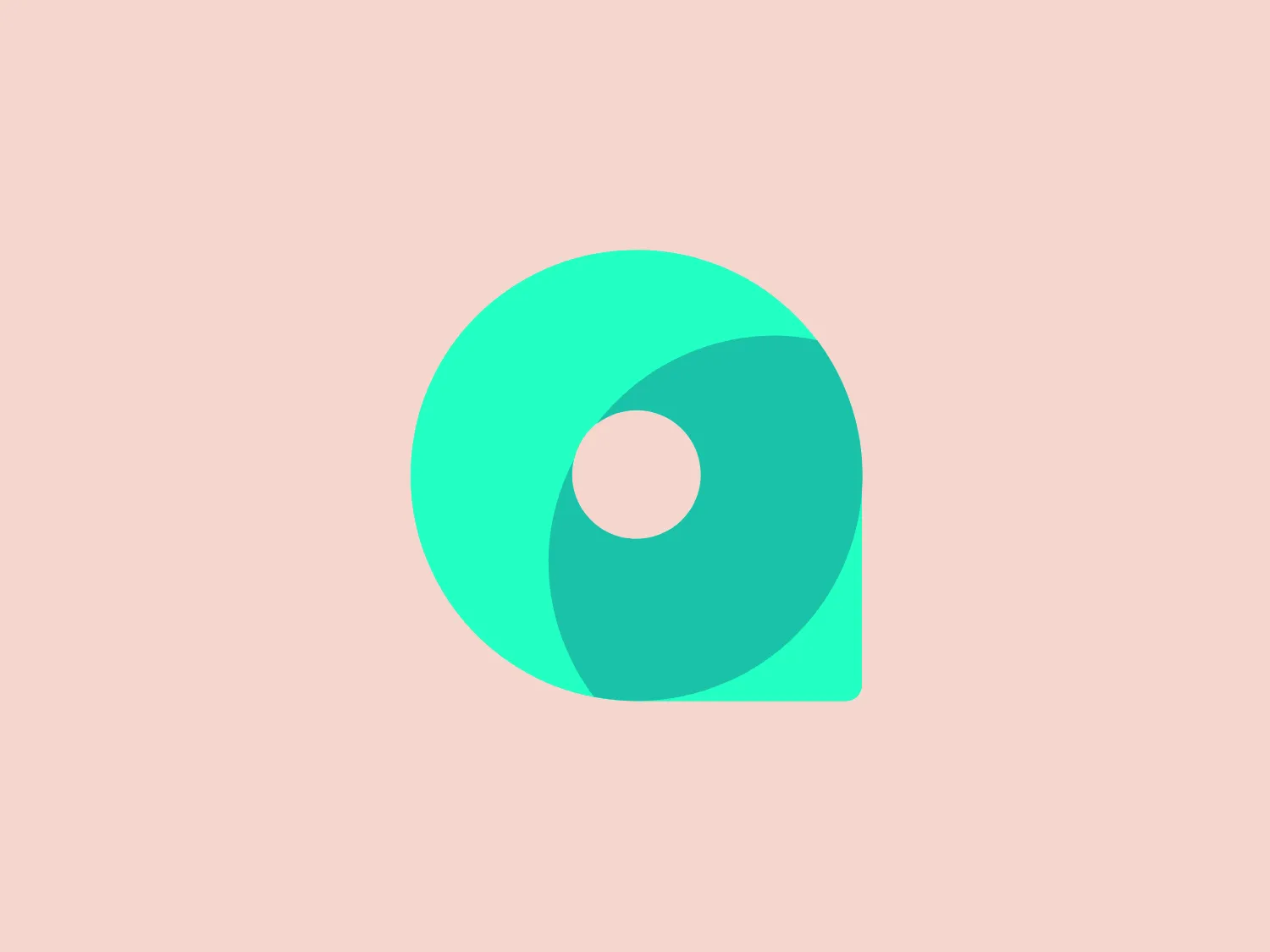 The Quander logo features a stylized letter "a" with a modern and minimalist aesthetic. Composed of a gradient of teal to light green, it has a smooth curved shape that forms what appears to be a lowercase 'a' with a circular void in the upper right, symbolizing an "at" sign (@). There is a subtle shadow effect on the right side, adding depth to the design. This creates a dynamic and fresh look that suggests technology or digital communication.