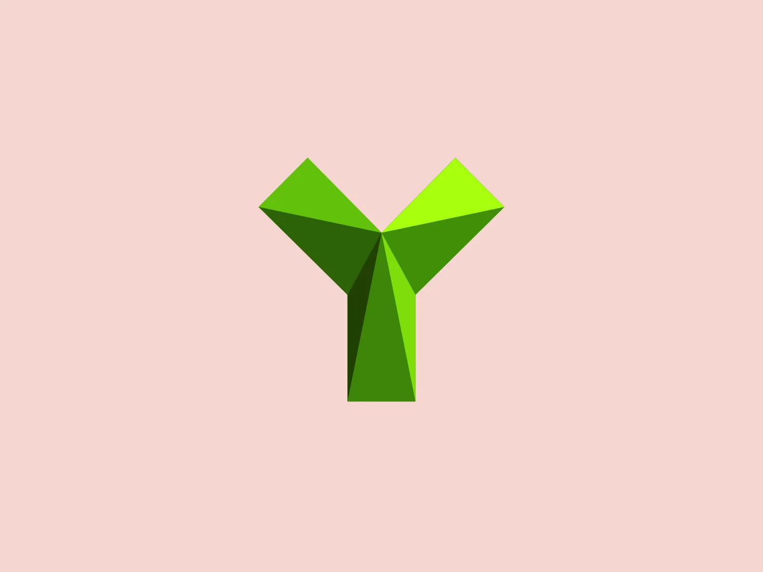The logo for Yesterday Channel showcases a stylized "Y" composed of geometric facets that create a three-dimensional effect. The design utilizes vibrant shades of green to simulate depth and perspective, reminiscent of gemstone facets or origami folds. Contrasting light and dark greens accentuate the angular design, while its modern, dynamic aesthetic signifies technology, growth, and innovation. The sharp angles and clean lines contribute to a sleek and contemporary appearance.