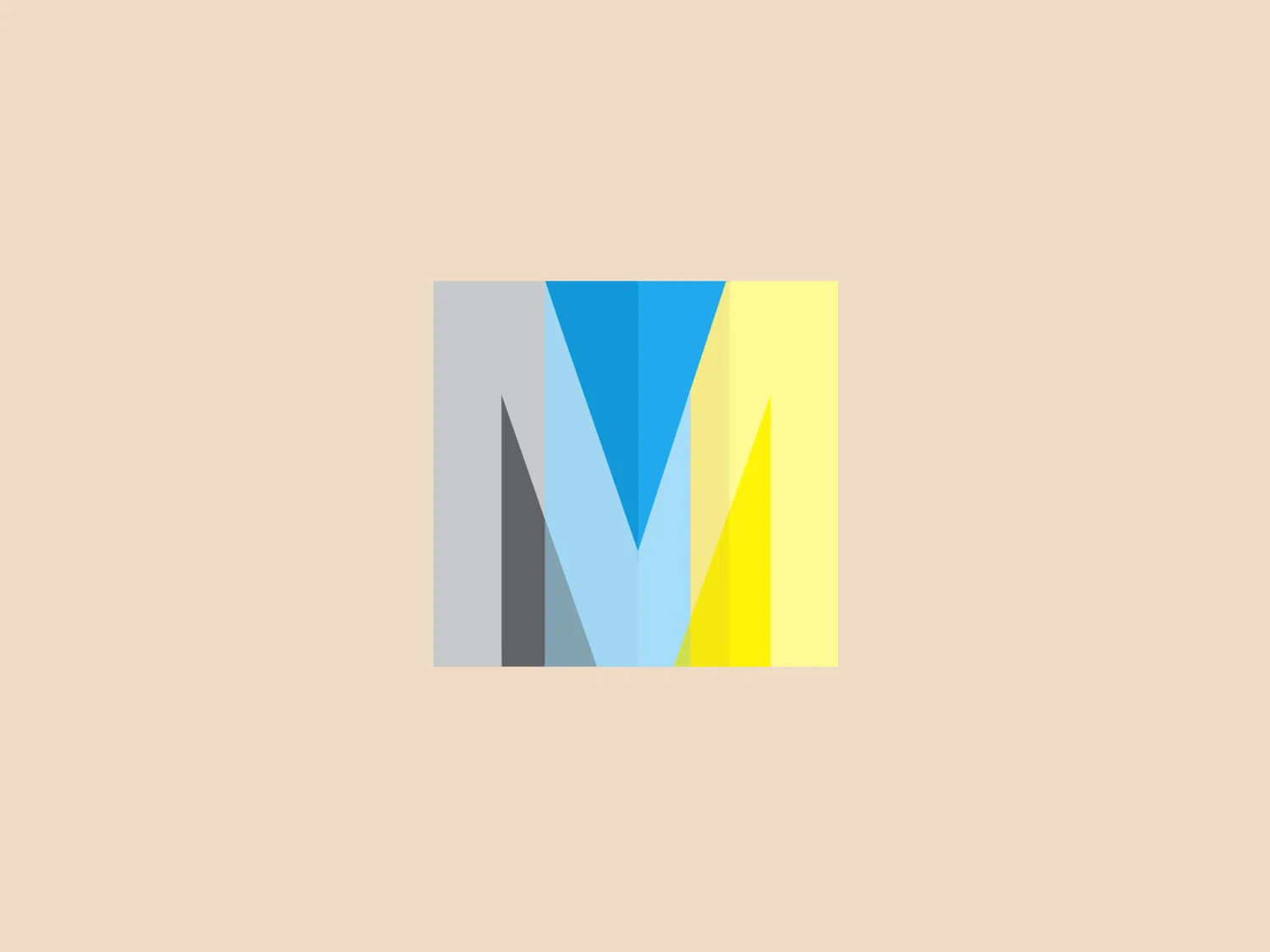 The Music Business Association logo showcases a stylized letter "M" with geometric abstraction. It is comprised of four angular sections that converge to form the letter "M." The color palette transitions from a cool dark gray to a bright cyan, then to light gray, and concludes with a vibrant yellow from left to right. The overall design exudes a modern and sleek aesthetic, featuring flat colors and sharp angles to emphasize forward-thinking and dynamic energy. The clean lines and contemporary style suggest a connection to technology, finance, or innovation-focused companies.