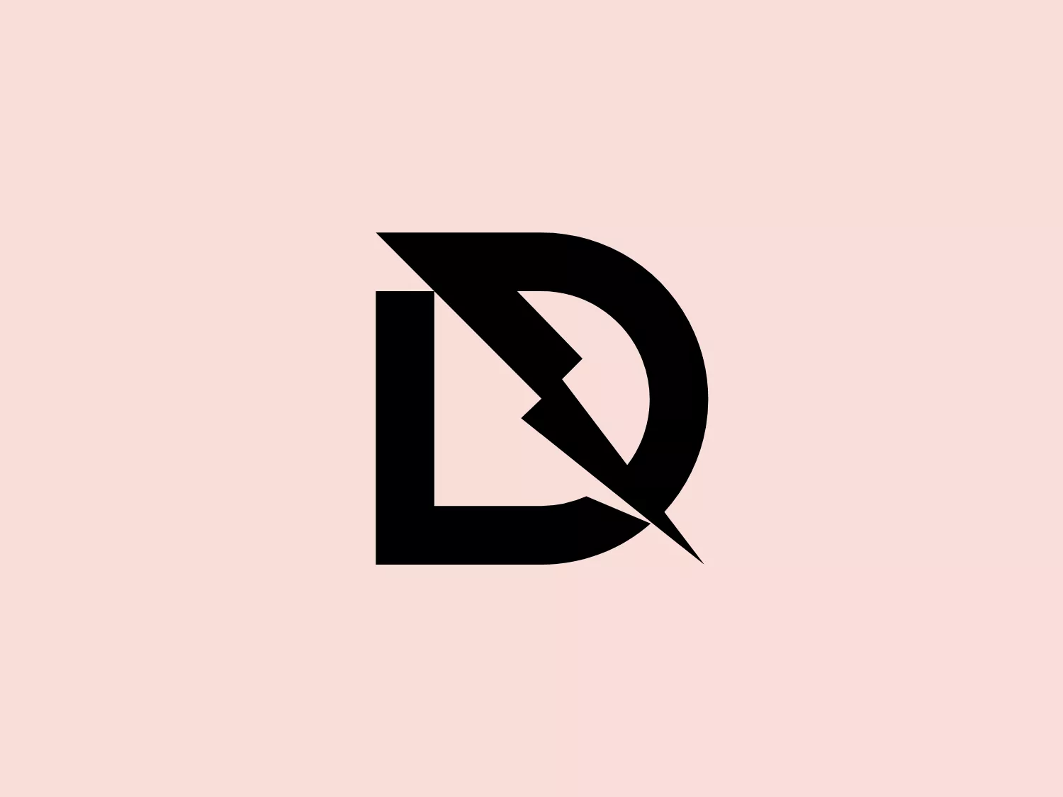 The DreamStorm logo is a strong and bold design featuring a stylized combination of the letters "D" and "Q." The design is primarily in black and exhibits a modern and dynamic aesthetic. The "D" is a thick, black semi-circle with a vertical cut that provides a flat edge on the right side. The "Q" is integrated within the "D," represented by a pointed tail extending inward from the right edge of the "D," then curving sharply downward and terminating in a pointed end. The logo's simple color and contrast between the shapes contribute to its strong and easily recognizable presence.