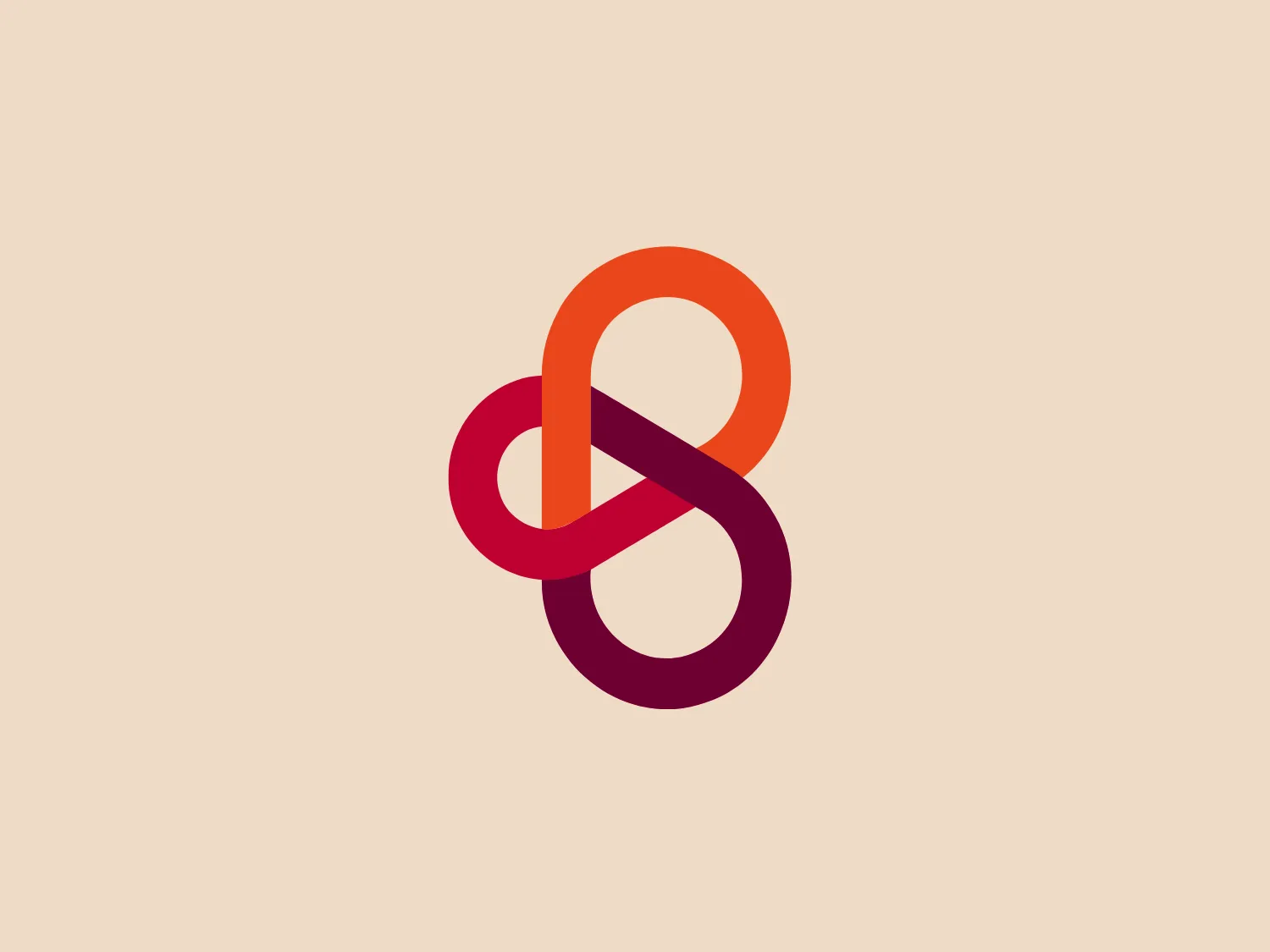The Boonli logo features a stylized, continuous loop resembling an abstract figure-eight or infinity symbol. It consists of two intertwined segments with a gradient color transition, starting from a rich magenta on one end, blending into a deep violet, and finishing with a vibrant orange on the other extremity. The colors give it a dynamic and modern feel, while the smooth curves suggest fluidity and connection. This design is sleek and minimalistic, with no additional embellishments, making it versatile and easily recognizable.