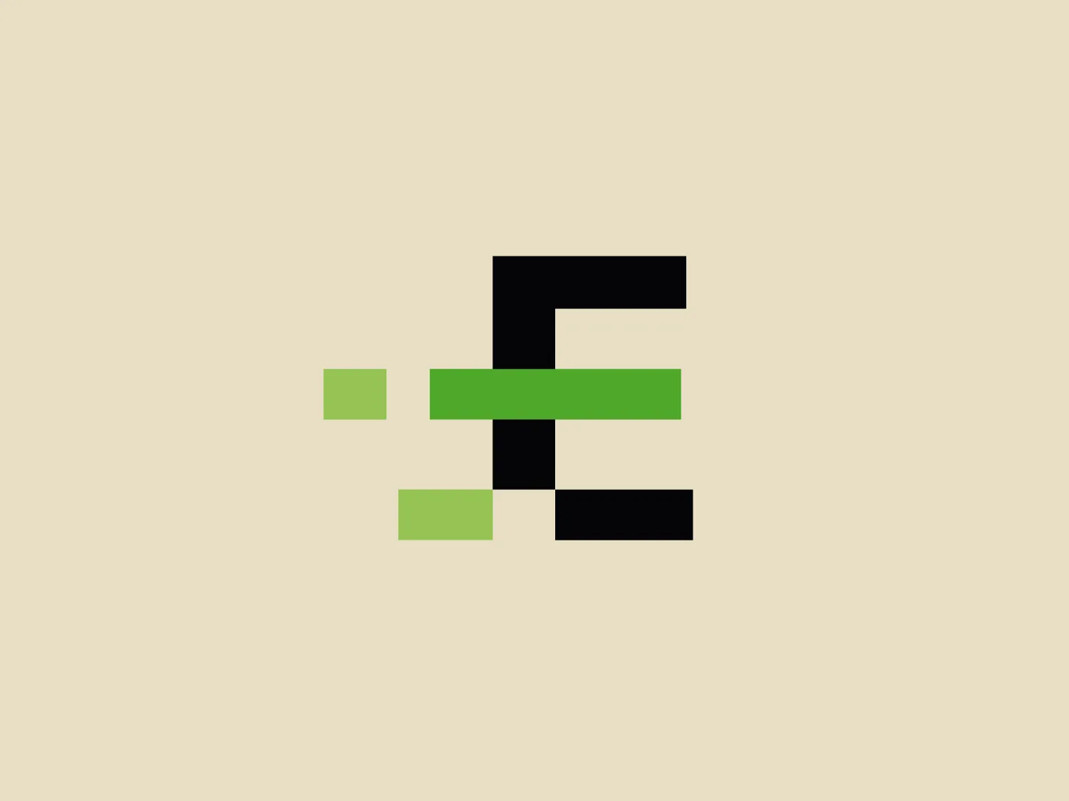 The Enverus logo presents a two-dimensional, pixel art-style design comprised of square elements. It contains two primary colors: a vibrant green which occupies three square blocks and a solid black used for the larger structure which is reminiscent of a stylized 'E.' The design aesthetics follow a minimalist and modern approach with a hint of retro appeal due to the pixelated effect. The logo's composition balances simplicity and boldness, making it versatile for various applications.