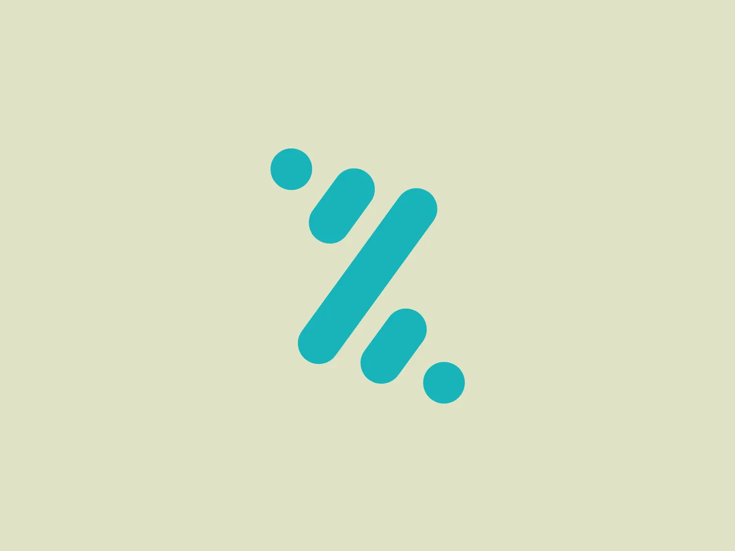 The Bizum logo features a collection of turquoise shapes that form an abstract mark. The design includes a large diagonal slash accompanied by three dots, creating a sense of movement and speed. The contrast between the bold stroke and trio of circles adds a dynamic effect. With its clean lines and vibrant color, the logo exudes a modern and sleek aesthetic. A complementary background is recommended to enhance the overall impact of the logo.