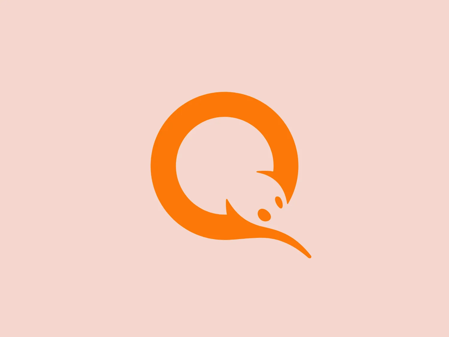 The logo for Qiwi Group is a stylized depiction of an orange speech bubble or conversation icon, conveying the idea of communication or chat. It has a circular outline with a point that curves inward, like a tail, suggesting the flow of dialogue. The design is minimalistic and modern, using a bright, saturated shade of orange that pops and attracts attention. The circular form and the tail of the speech bubble are smoothly connected, giving the logo a dynamic and friendly feel.