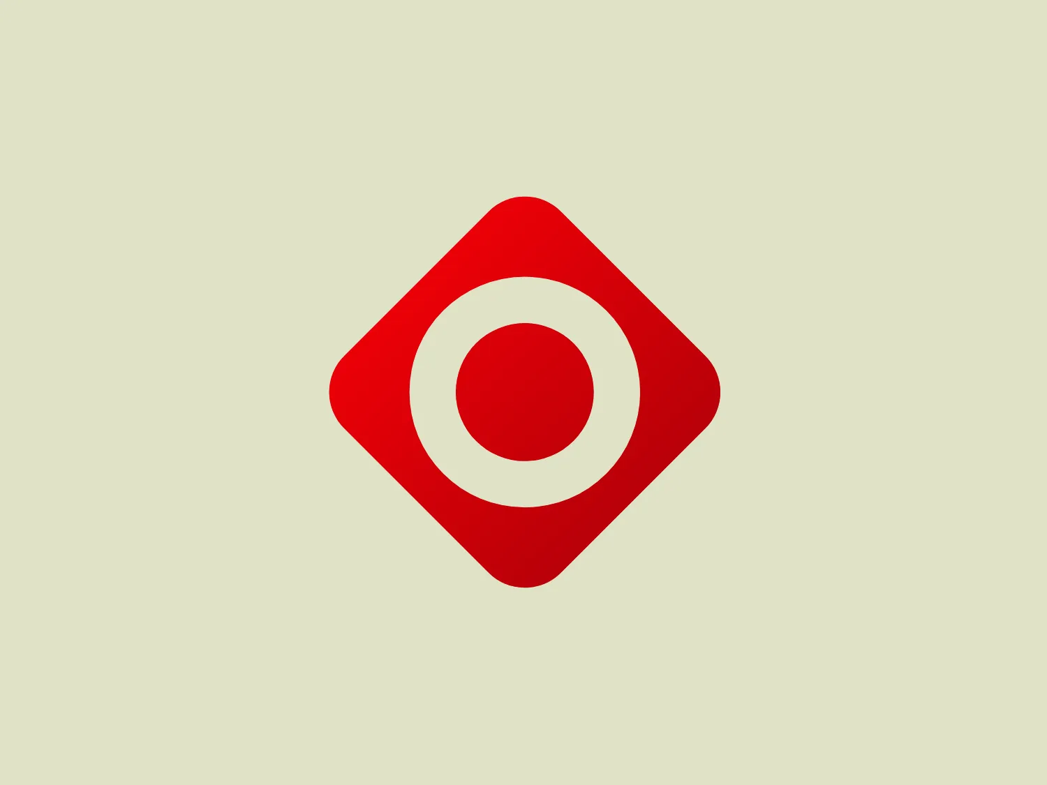 The Otoy logo is a bold and modern design that features a red diamond with a white border, enclosing a smaller white circle outlined in red. The striking use of red symbolizes energy and passion, while the white adds a crisp contrast for enhanced visibility. The simple yet symmetrical composition creates a minimalist feel, making it memorable and adaptable for various applications.
