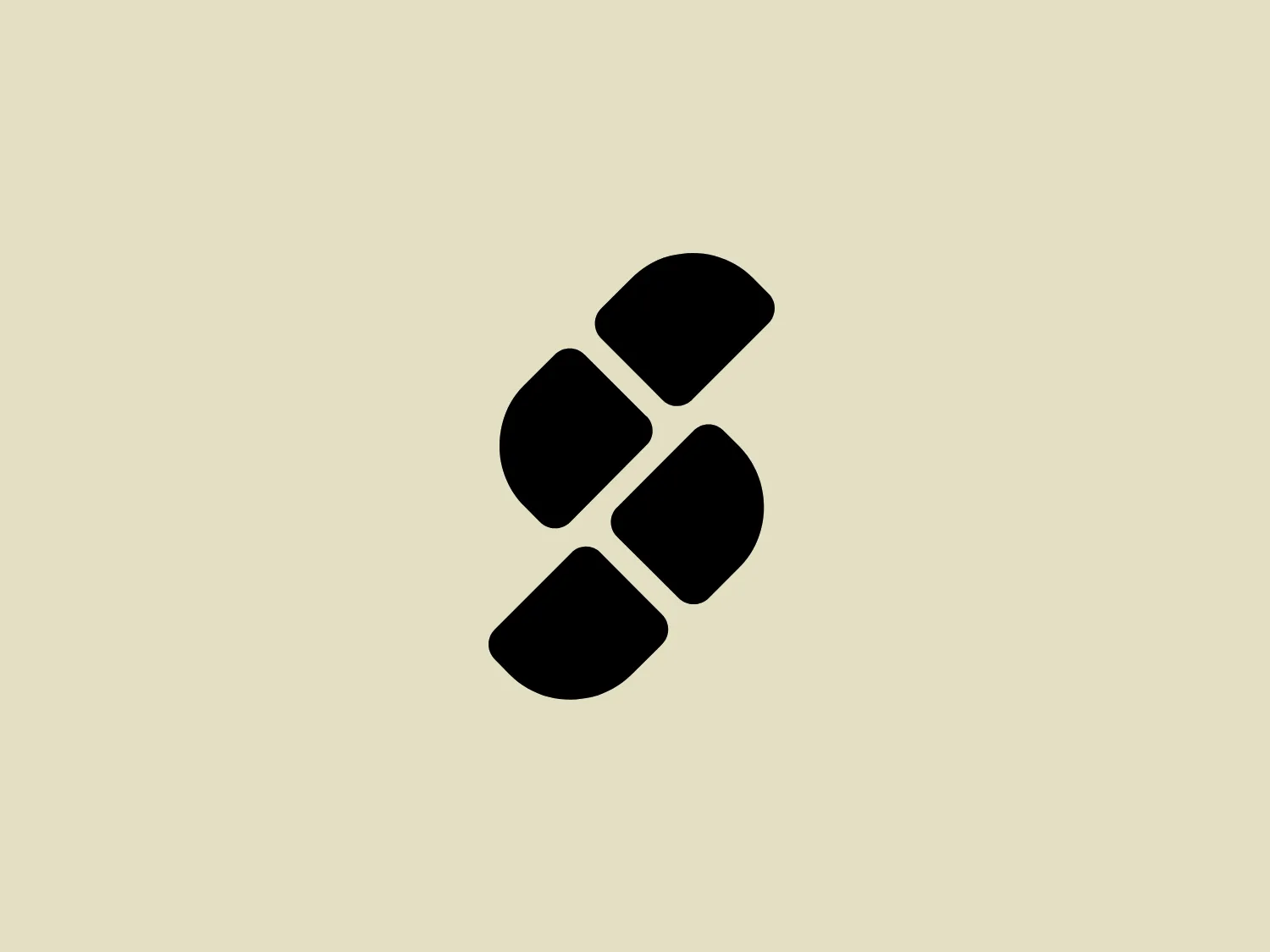 The logo for SiteManager features four pill-shaped black elements arranged in a zigzag or diagonal ladder pattern. The design is minimalistic and bold, making effective use of negative space to create a striking visual impact. This versatile and modern logo could be associated with technology, design, or any industry that values clean and efficient imagery. The strong contrast of black on light backgrounds means that a subtle and soft color would complement this logo well.