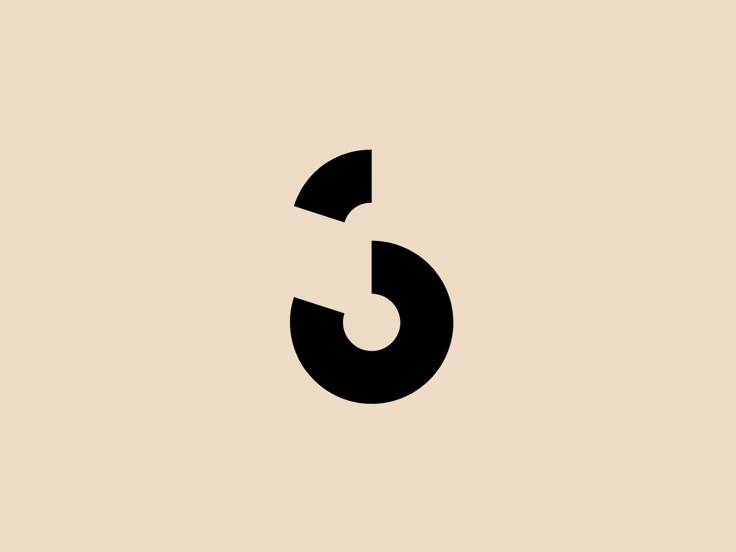 The logo for Couleur 3 is a stylized monogram consisting of what appears to be a combination of the letters "S" and "J" or "G." The design is simple and modern, using bold black shapes with a glossy finish. The top section of the "S" part has a sharp cut-out, giving the impression of shadow or dimension, which creates contrast with the solid lower section. The "J" or "G" part is seamlessly integrated into the "S" with a fluid motion that loops around to form the base of the logo. The overall aesthetic is sleek and professional, likely aimed at creating a strong and recognizable brand identity.
