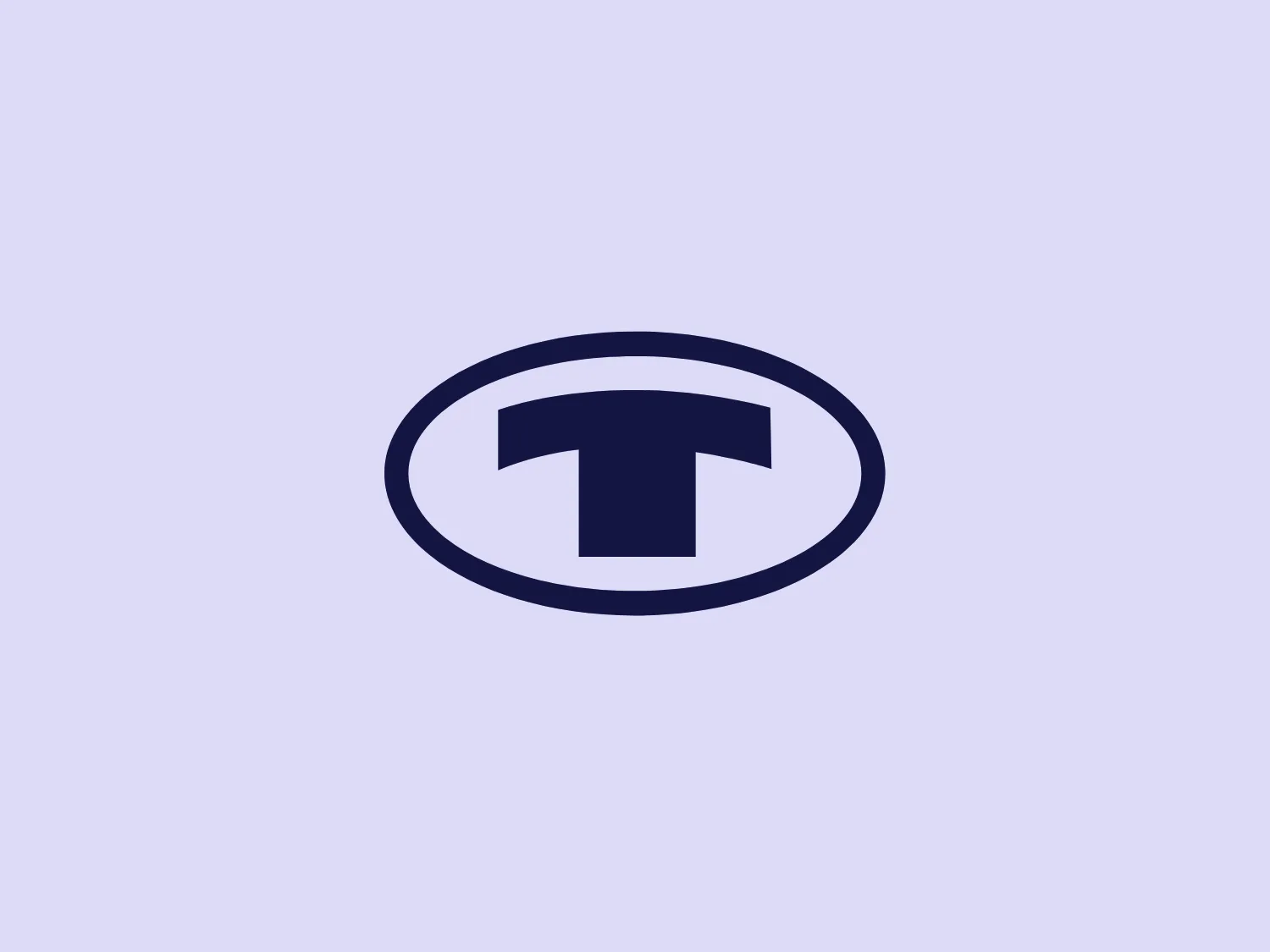 The logo features a bold, uppercase letter 'T' centralized within an oval outline. The 'T' has a modern and sturdy design, presenting straight lines and squared edges that convey a sense of stability and strength. The color of both the 'T' and the oval border is a deep, navy blue, which adds to the professional and authoritative feel of the logo. The oval provides a sense of continuity and enclosure, framing the letter neatly and giving it prominence. There is an adequate amount of space between the 'T' and the oval border, highlighting the letter and making it the focal point. The simplicity of the design allows for versatility and clarity when displayed across various mediums.