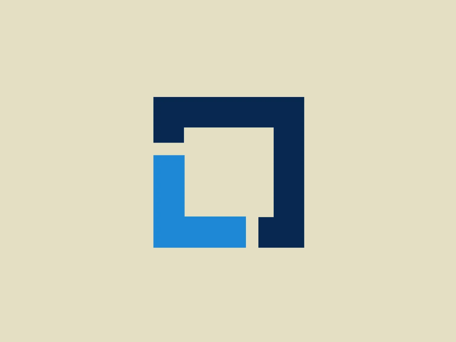 The Linux Foundation logo features an abstract, geometric design comprised of two interlocking shapes. These shapes include a larger dark blue square and a scaled-down, lighter blue square-like form that fits neatly into the bottom right corner of the larger square, evoking a sense of depth and connection. The color palette uses two bold shades of blue, creating a modern and professional look. The interaction of the shapes creates the illusion of a three-dimensional object on a two-dimensional plane. The logo would complement a lighter background well, given its color scheme.