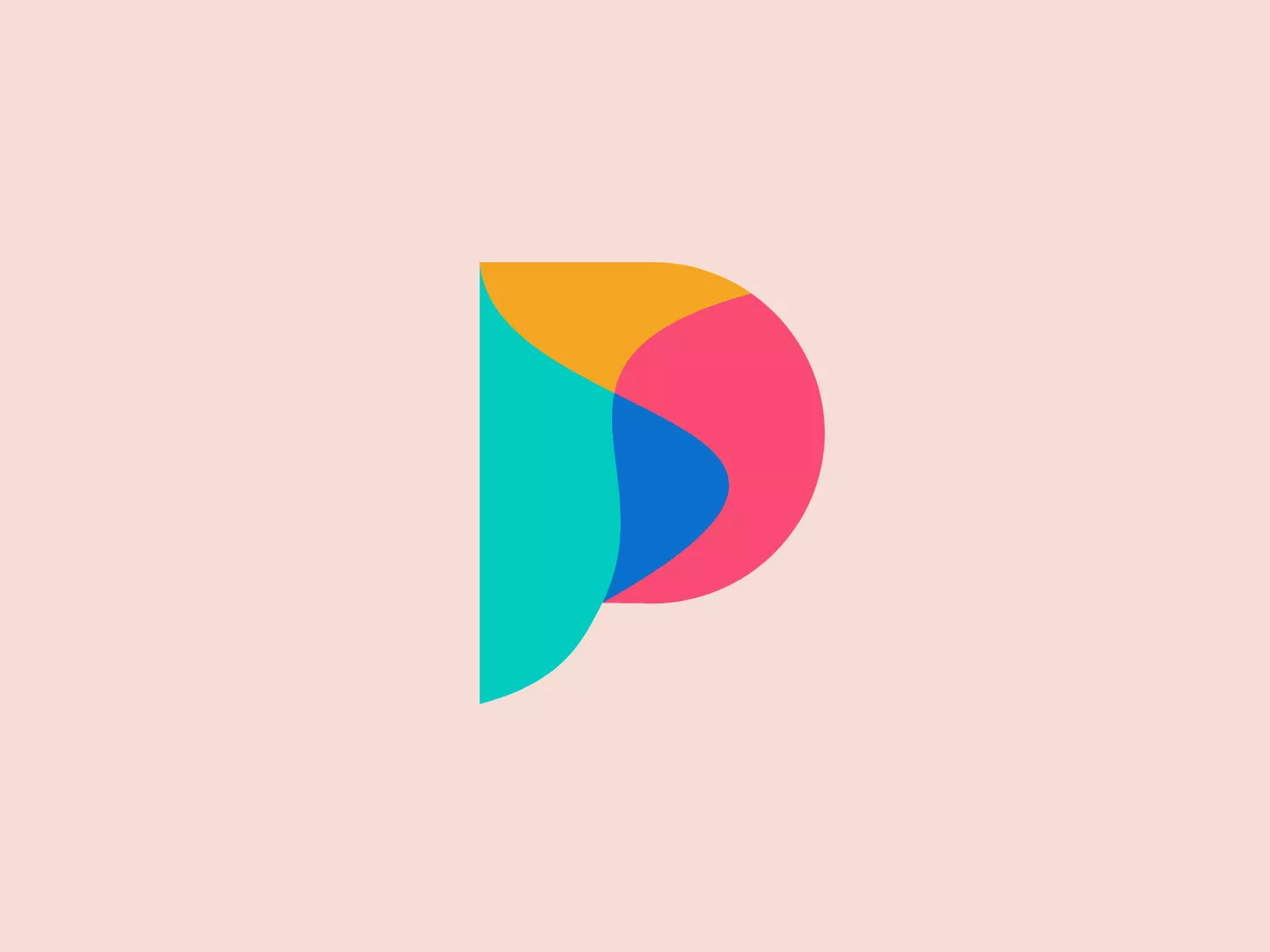 The Pave logo is a modern and abstract design consisting of three overlapping shapes with rounded edges – a teal triangle, a yellow semi-circle, and a magenta quarter-circle. Together, these elements form a stylized letter 'D' when viewed from a distance. The color palette is vibrant and bright, with thin white gaps separating the colors to emphasize both individuality and unity. The design conveys a sense of creativity, energy, and forward-thinking. A neutral but warm background would complement the logo well.