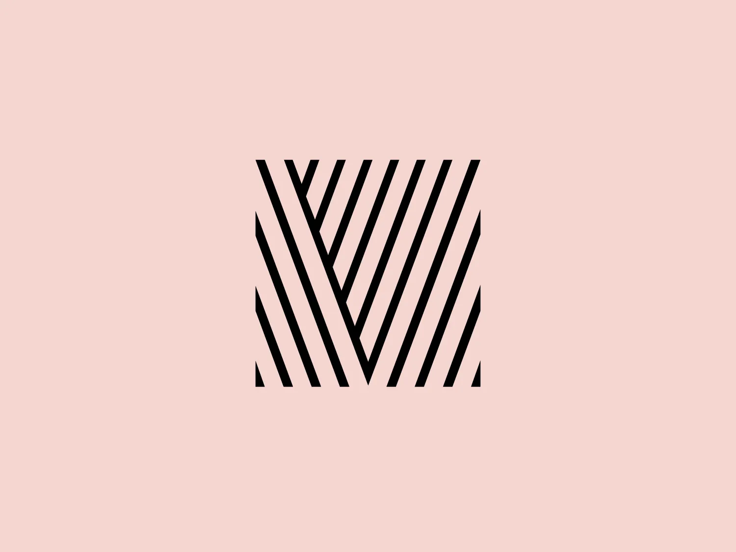 The Vega logo is a minimalist, geometric design consisting of sharp, diagonal lines that converge towards the center, creating an abstract, symmetrical pattern that resembles an arrow or a stylized letter ‘V’. Its stark black lines stand out sharply, suggesting dynamism and precision. The use of negative space between the lines adds to the logo's modern and clean aesthetic. Considering the strong black lines of the Vega logo, a light and neutral background would complement it without competing for attention.