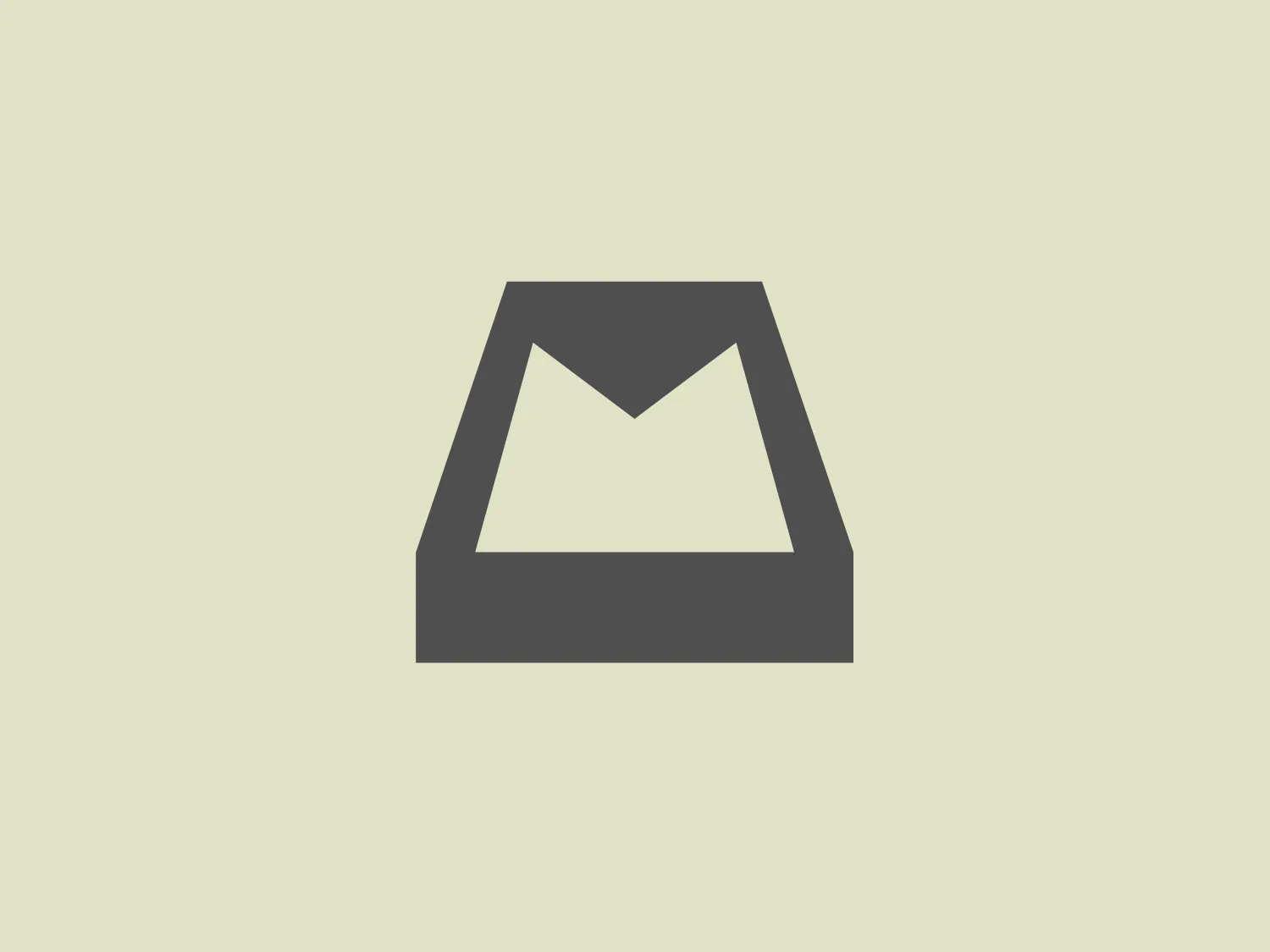 The logo for Mailbox features a minimalist geometric design resembling an abstract envelope or a downward-facing chevron inside a trapezoid shape. The primary color of the logo is a bright, flat cyan tone, invoking a sense of modernity and digital communication. There are no gradients or additional embellishments, emphasizing a clean and straightforward aesthetic that would suit a technology or correspondence-related brand. The sharp angles and the negative space in the center forming a 'V' or a peak add a dynamic quality to the design.