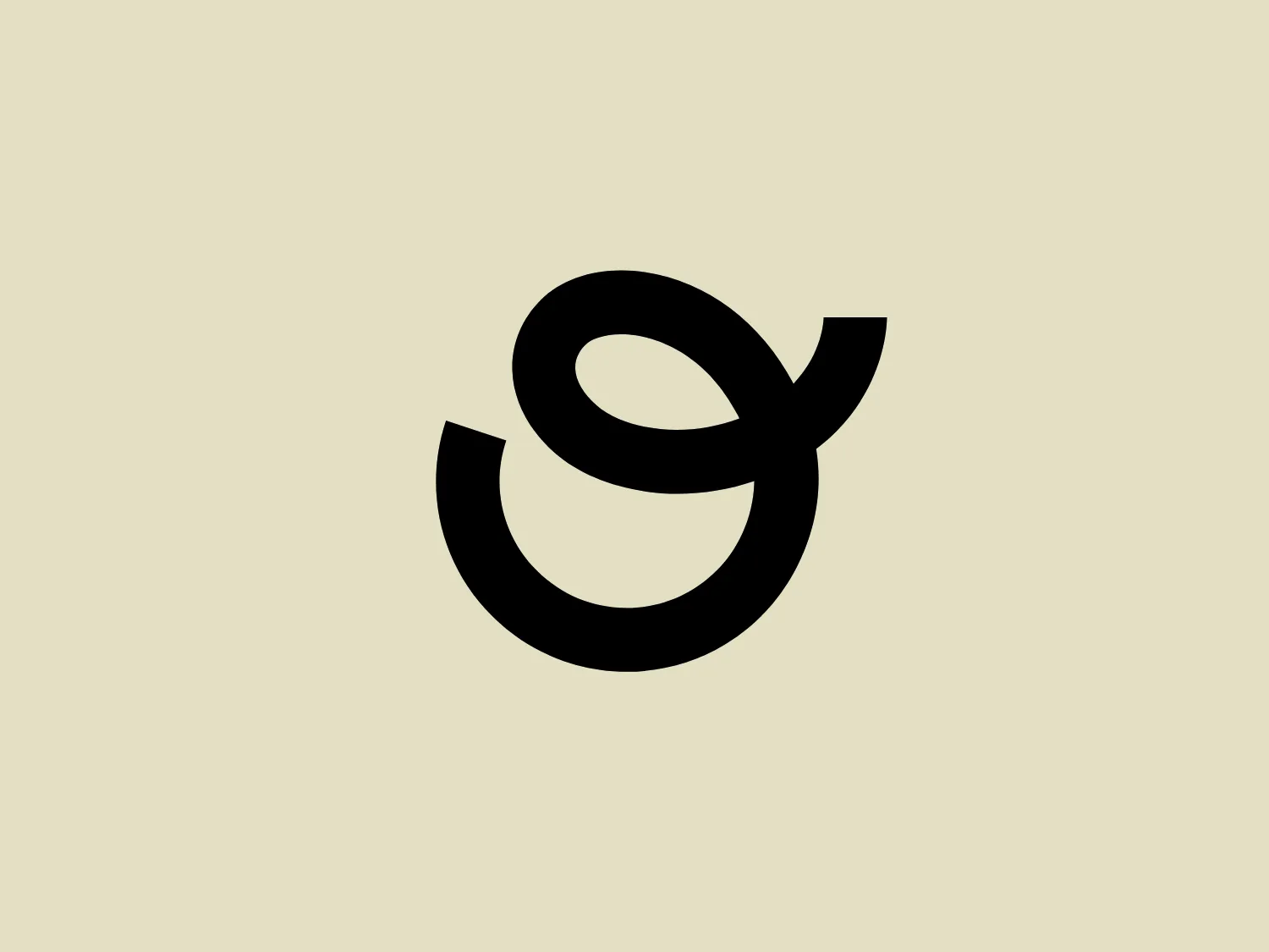 The "Outtt" logo is a simple yet modern monochromatic design featuring a stylized lowercase "g" executed with flowing, continuous lines, creating an almost ribbon-like effect. The character has a sleek and curvy design, encapsulating a minimalist aesthetic while maintaining a playful twist. The color of the design is solid black, providing a stark contrast and allowing for versatility in its application across various backgrounds. The design is free from additional embellishments, making it highly adaptable and visually impactful.