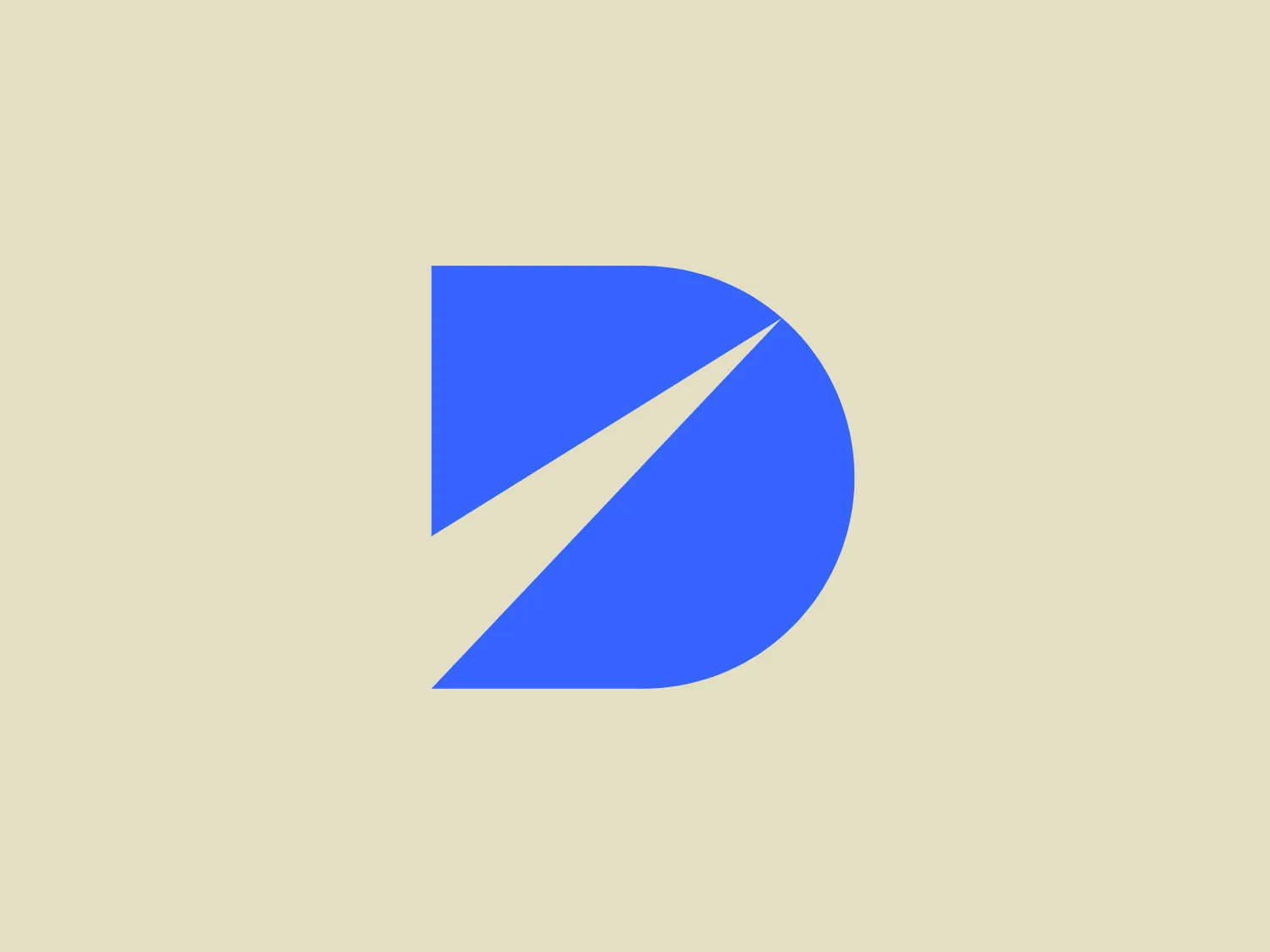 The DataBank IMX logo features a stylized letter "D" in two shades of blue. The darker blue creates the main body of the letter, while a lighter blue forms a diagonal division, giving the impression of a forward slash or light reflection. The design exudes modernity and digital aesthetics through its geometric shapes and color contrast. Its simple yet dynamic appearance would be ideal for a tech or finance brand, with smooth edges and a sleek, professional look.
