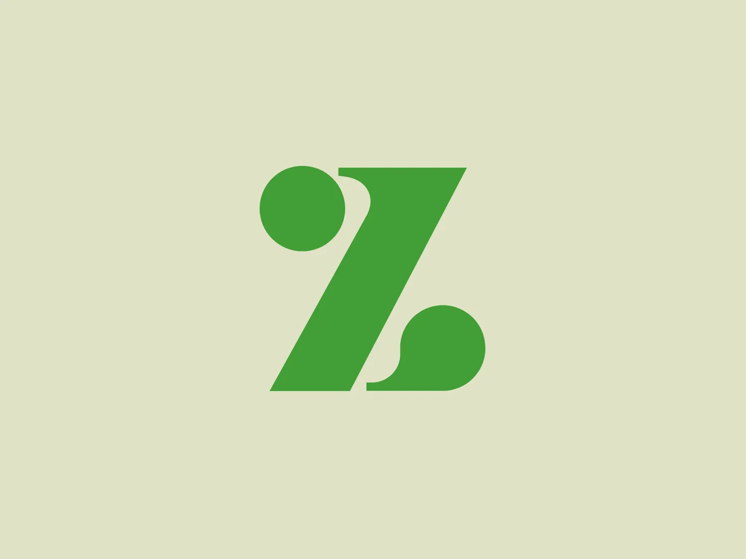 The Zambrero logo features a stylized letter "Z" in a bold, vivid shade of green. It incorporates two circles, one at the top left and the other at the bottom right of the "Z," giving it a sense of balance and harmony. The "Z" itself has a sharp diagonal angle that cuts through the space, creating a dynamic and forward-moving feel. The geometric shapes are simple yet impactful, and the overall aesthetic of the logo is contemporary and professional.