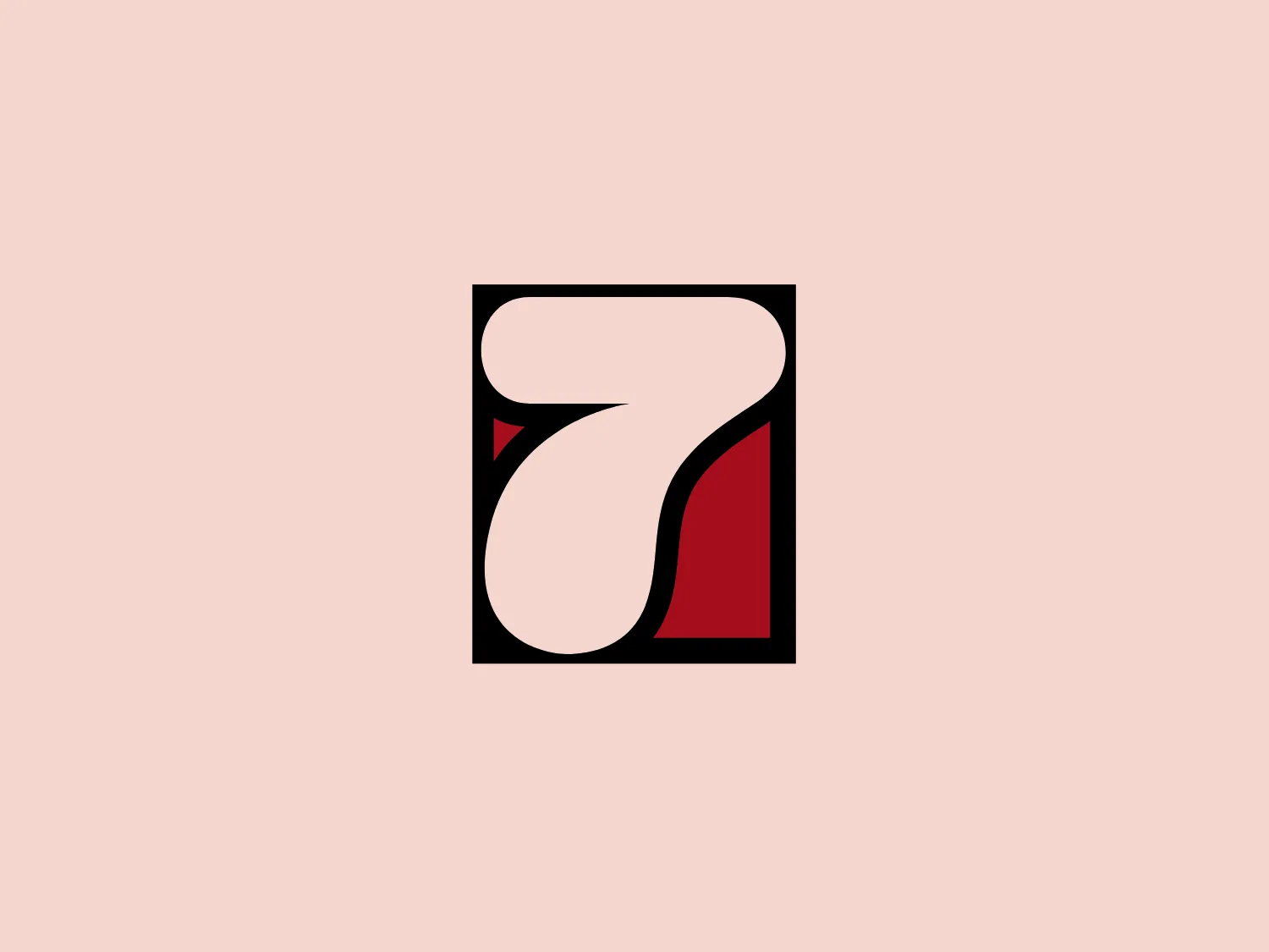 The Seven Diesel logo showcases a bold, stylized number '7' centered within a square frame. The main body of the '7' features smooth, white curves, exuding a modern and dynamic vibe. An angular, red shape on the right side of the '7' adds contrast and depth to the design. The square frame is black, sharply defining the logo's boundary and emphasizing the central figure. This overall aesthetic is clean, utilizing geometric shapes and a limited color palette for a contemporary feel.