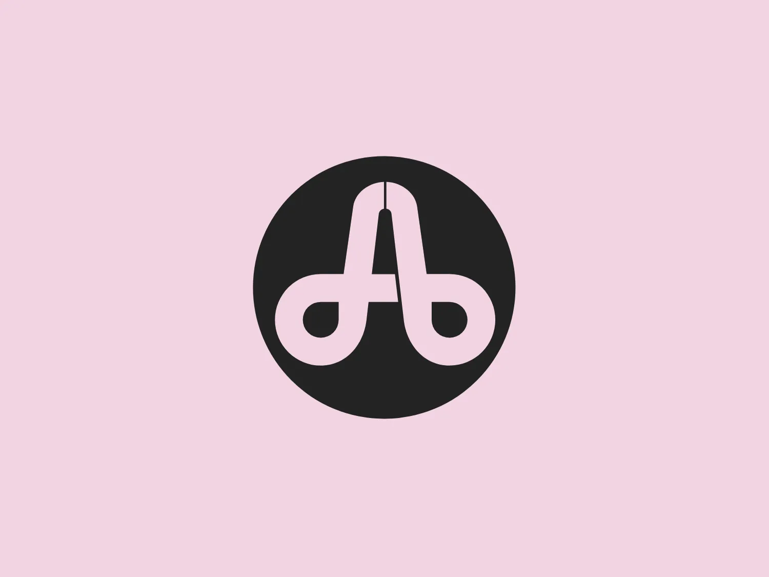 The logo in the image from Acme United consists of a simplistic yet modern design featuring overlapping letter elements within a circular shape. The primary element appears to be a stylized letter "A" crafted to also resemble a lowercase "b", demonstrating a clever fusion of two characters into one flowing design. The logo is monochrome, with the letter element in a crisp white set against a solid navy blue background. The rounded typography and the circular backdrop create a sense of completeness and unity, while the negative space cleverly conveys dual letters. The minimalist design ensures versatility and readability.