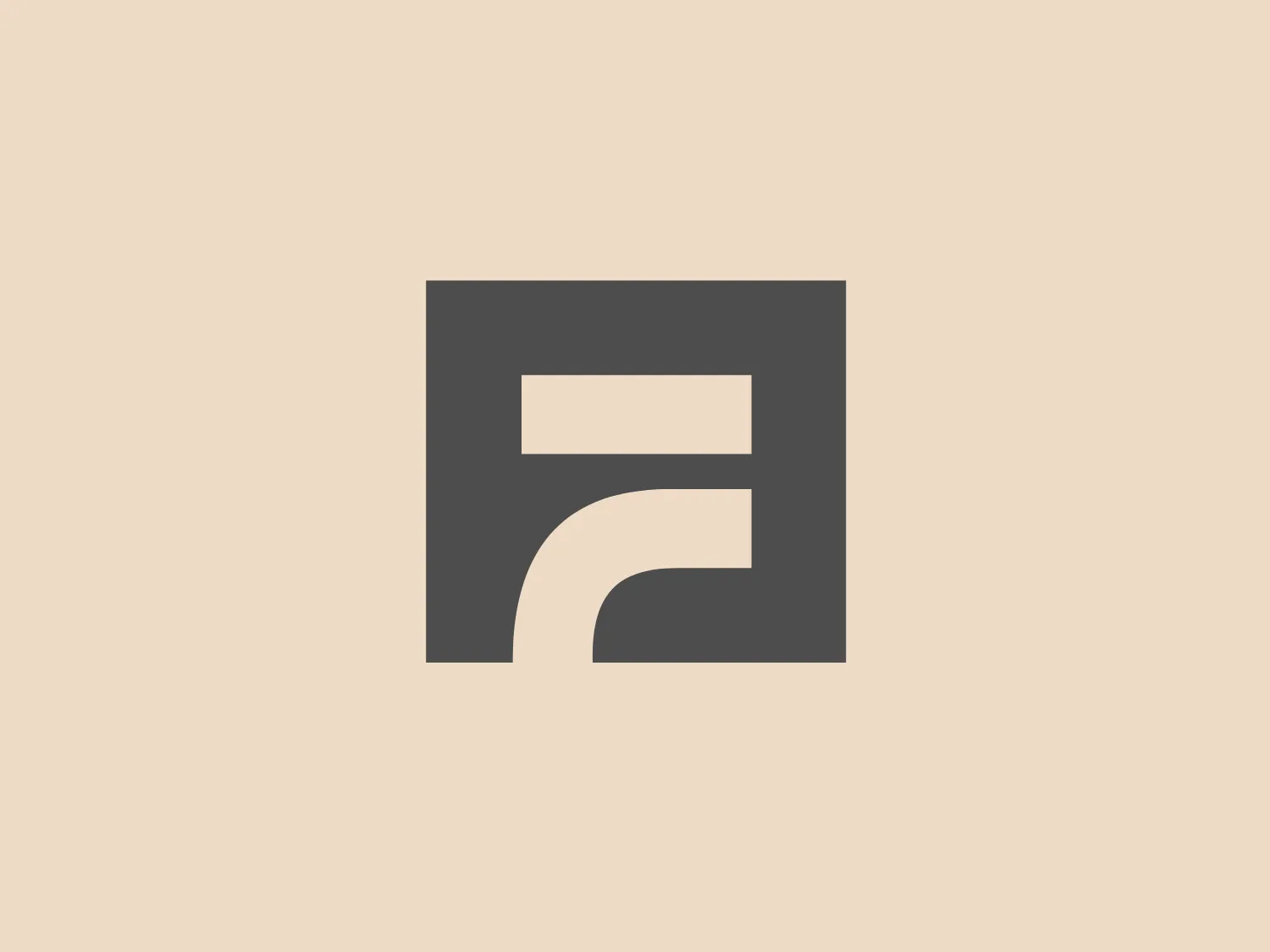 The Fyber logo features a stylized, minimalistic design with a bold, sans-serif letter "F" positioned within a square. The "F" includes a right-angle notch on its lower arm, giving it a modern look. Both the "F" and the square's background are a vibrant, flat green shade, symbolizing growth, freshness, and energy. The use of negative space and geometric simplicity adds to the logo's clean and contemporary aesthetic.