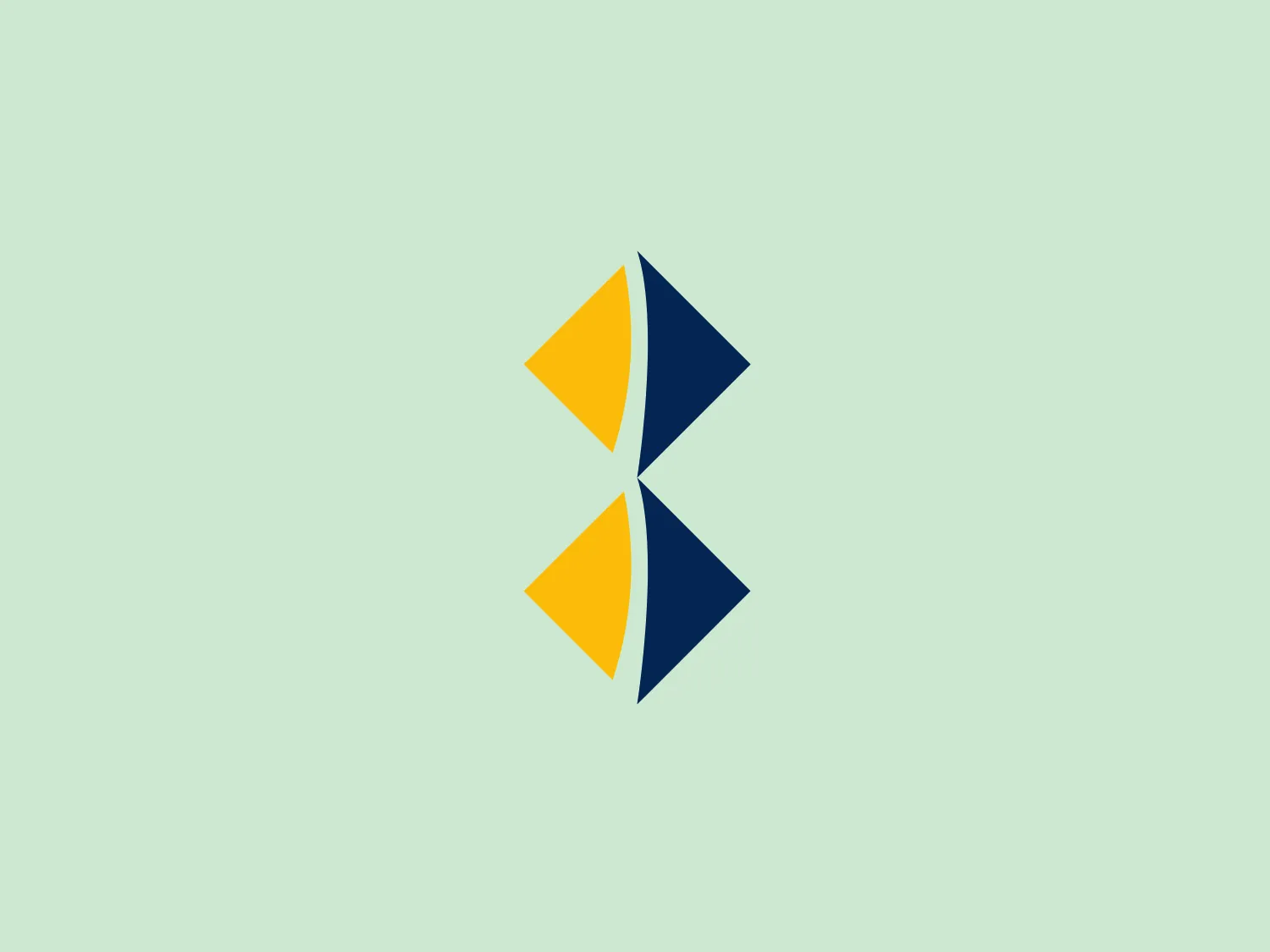 The Keller Group logo boasts a stylized letter "X" formed from four kite-shaped quadrants. The design incorporates bright yellow and deep navy blue colors to create a bold and modern aesthetic, representing movement and innovation. This minimalistic and striking logo is versatile and suitable for various industries, from technology to fashion.