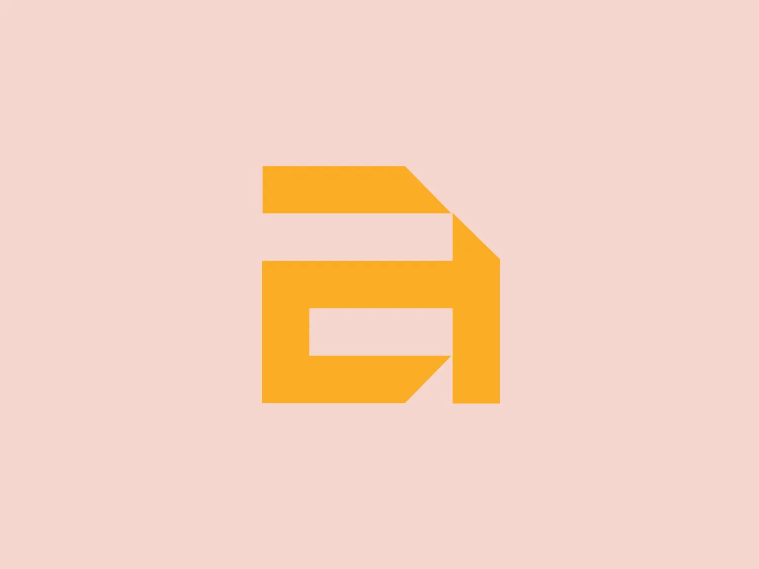 The Automation Alley logo is a geometric and abstract design featuring two interacting shapes that form a stylized letter "A". The bold orangish-yellow parallelogram creates a sense of direction and movement, with a smaller white parallelogram cut out to create negative space. The use of negative space and contrast gives the logo a modern and dynamic appearance.