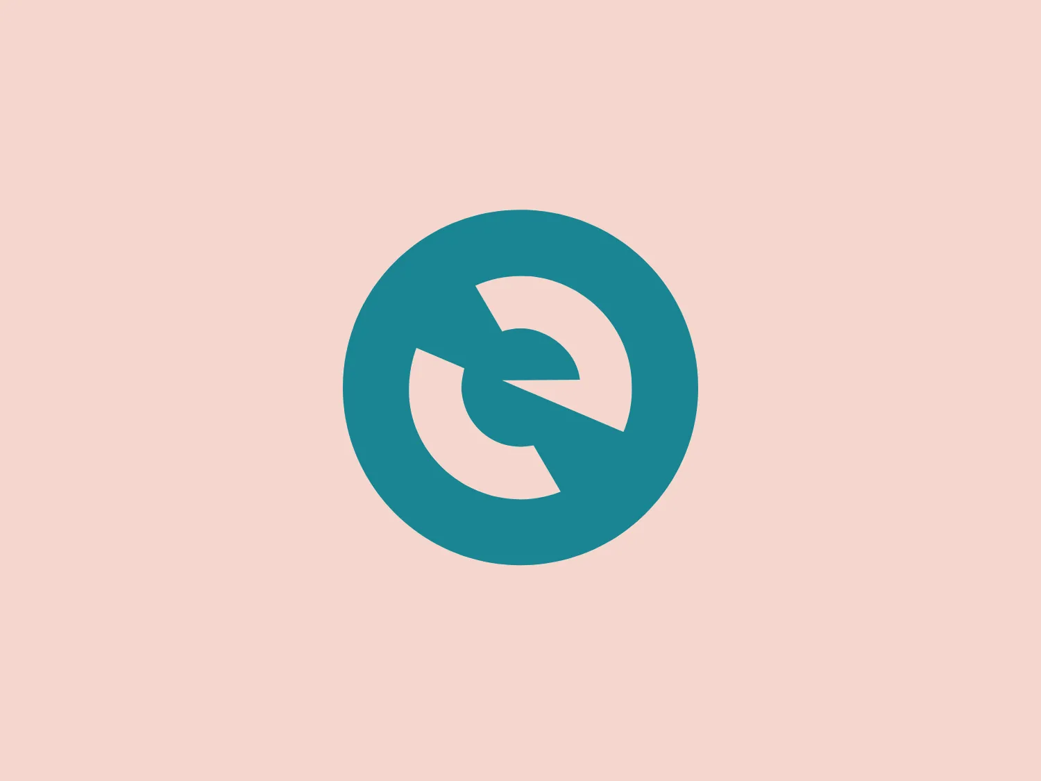 The MyEtherWallet logo showcases a modern and minimalistic design featuring three overlapping teal (#26BABA) curved shapes within a large matching teal circle, conveying a sense of unity and continuity. The negative space between the shapes forms a dynamic and almost propeller-like image, suggesting movement and interconnectivity. The design is completed with a clean and sleek finish, reflecting a professional and contemporary brand identity. Hexcode: #F2E2D0