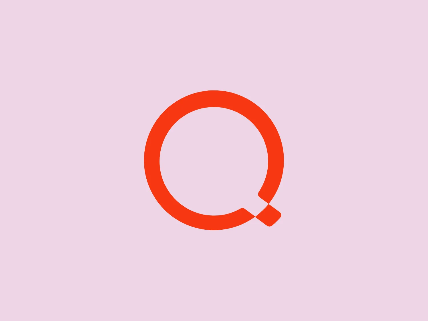 The logo for Quest features a modern and minimalist design of a stylized letter "Q." The single bold line forms an unbroken loop with a bright orange hue, creating a circle with a trailing line extending downwards and to the right. The simplicity and vibrant color convey energy, creativity, and approachability, making it suitable for various light background colors.