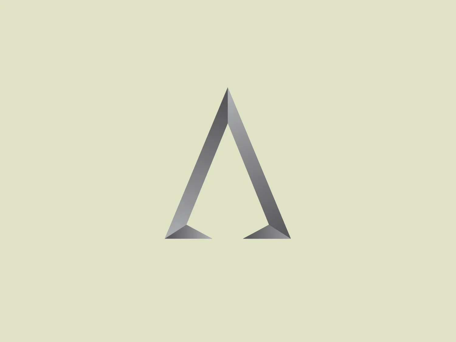 The Addison Group logo is a sleek, modern interpretation of the letter "A." It features a simple design with two diagonal lines meeting at a sharp point on top, and a horizontal line at the base to complete the character, creating an equilateral triangular negative space within its structure. The logo has a metallic gradient, adding depth and sophistication, and suggesting a light source coming from the upper left for a professional appearance. This design is suitable for a tech company or a brand that values innovation and modernity.