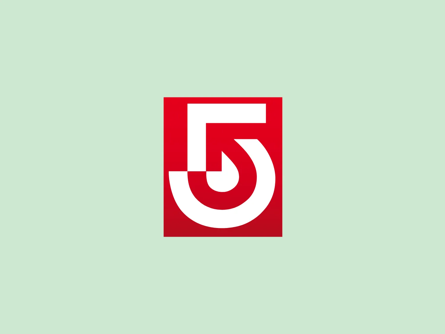 The Boston Channel 5 logo features a stylized number 5 in a bold, sans-serif typeface, set against a vibrant red square background. The white numeral creates a striking contrast with the red, composed of geometric shapes with smooth curves on the upper part and a sharp corner on the bottom part, illustrating a dynamic and modern aesthetic. The design is minimalist yet powerful, with a contained energy associated with movement or advancement.