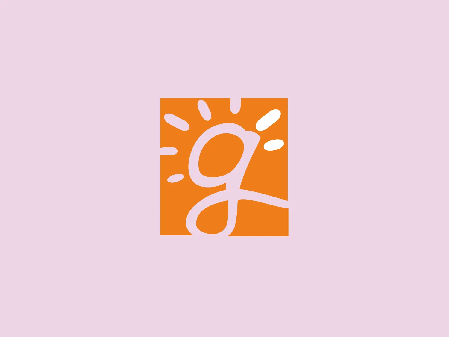 The Greenville County Schools logo features a stylized lowercase 'g' that doubles as a whimsical representation of the sun, with rays protruding from the top right of the glyph to convey brightness and warmth. The overall design is simple yet energetic, using a bold and vibrant orange that captures attention and evokes creativity and enthusiasm. The 'g' has a playful, modern feel with its smooth curves and the sunburst effect, which adds a dynamic and positive energy to the design. An interesting feature is how the two elements—the letter and rays—blend seamlessly, suggesting a fusion of ideas or a source of inspiration.
