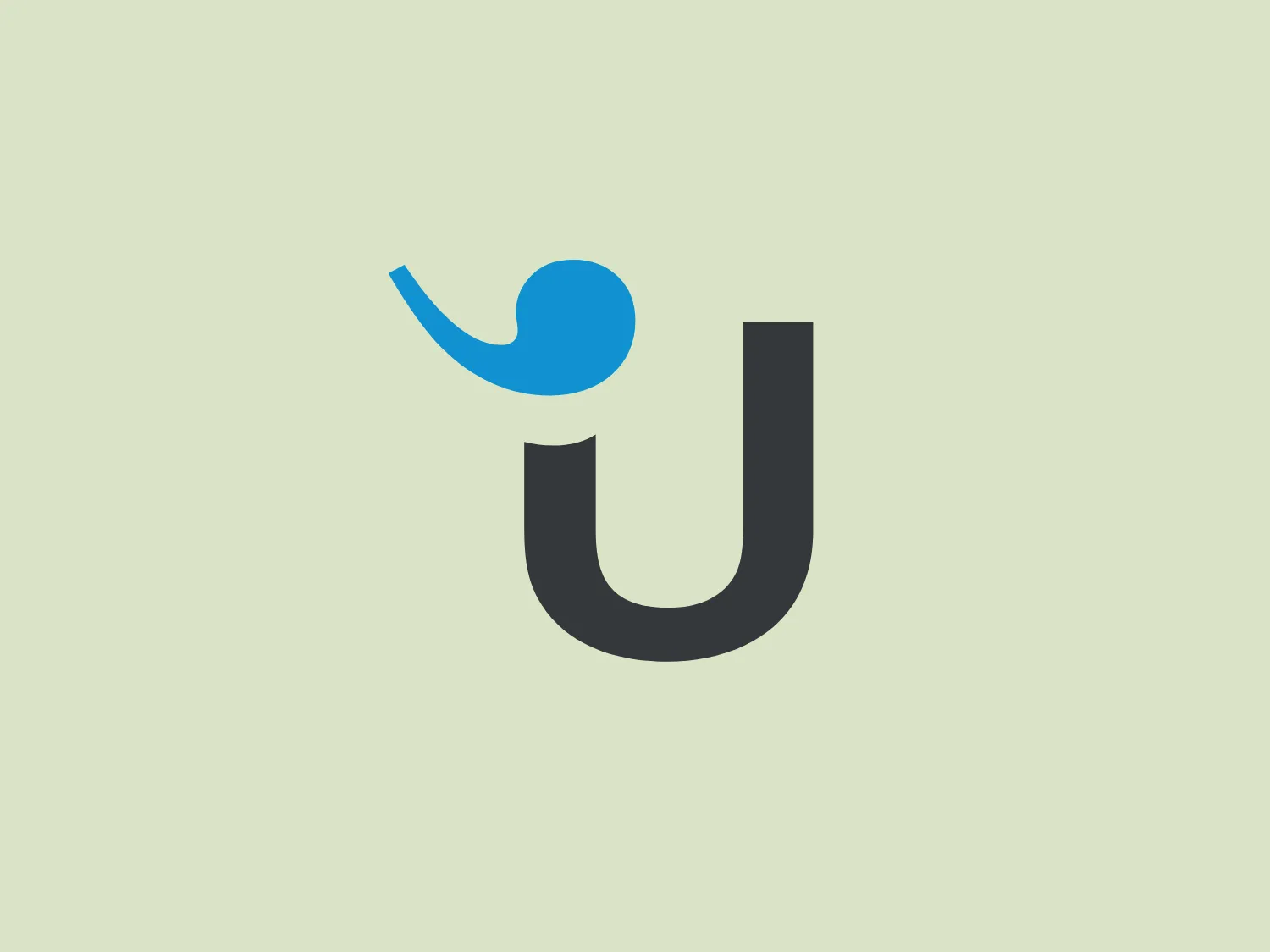 The Userlike logo features a stylized lowercase 'u' with a blue dot above and to the left, suggesting a modification to the traditional shape or an abstract person with a head and body. The 'u' is rendered in a bold, dark gray color that contrasts with the vibrant blue of the dot. The design is sleek, modern, and minimalistic, with rounded corners on the 'u' and a perfectly round dot. The use of negative space between the dot and the 'u' creates a dynamic and playful feel, as if the dot is in motion. This simplicity makes the Userlike logo versatile and easy to recognize.