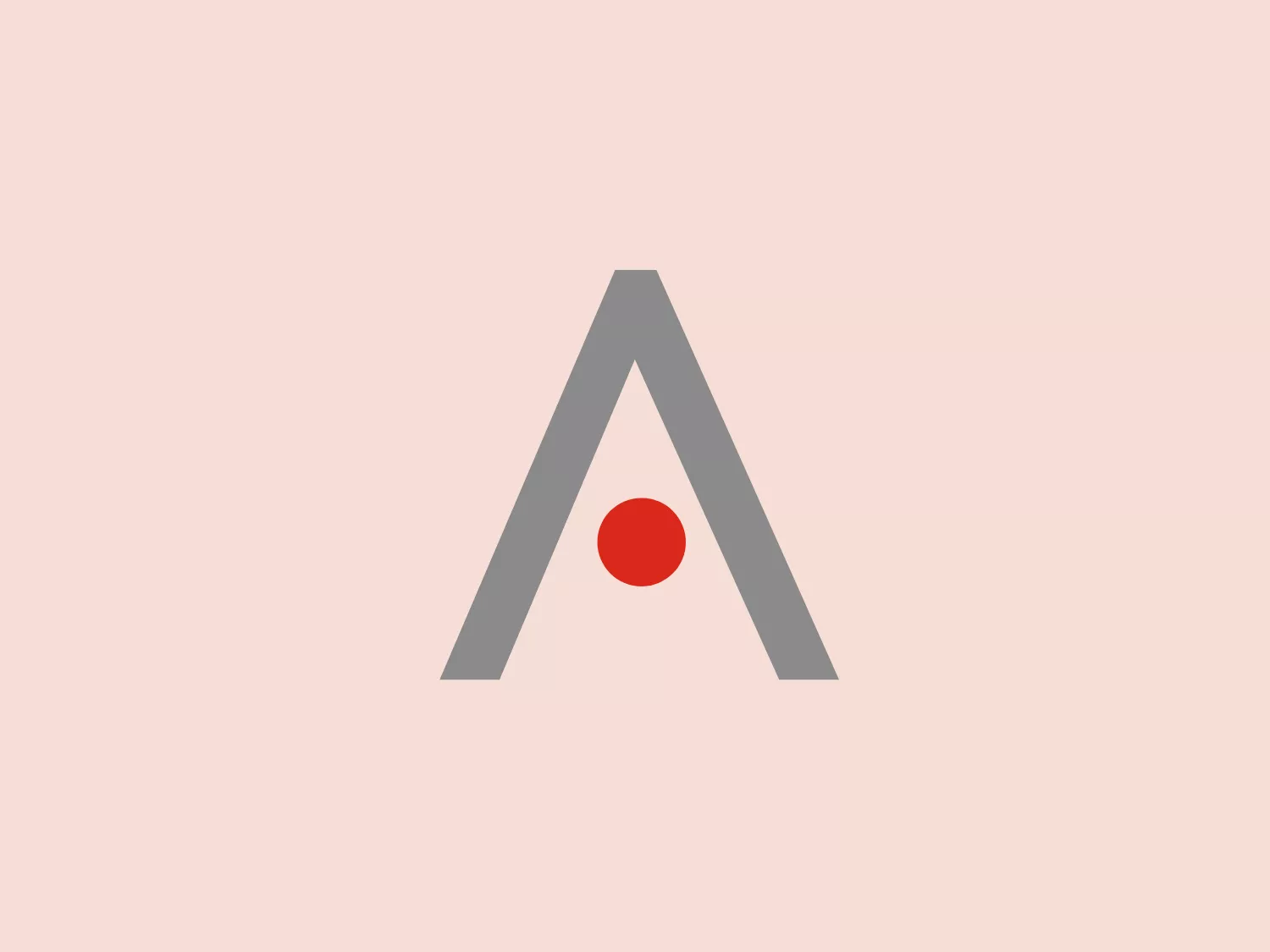The Astrodyne TDI logo features a modern, minimalist uppercase letter 'A' with a triangle formed by two slanted lines representing the letter's peaks. A vivid red circle is placed centrally beneath the apex of the 'A,' creating a clean and contemporary look using geometric shapes and contrasting colors.