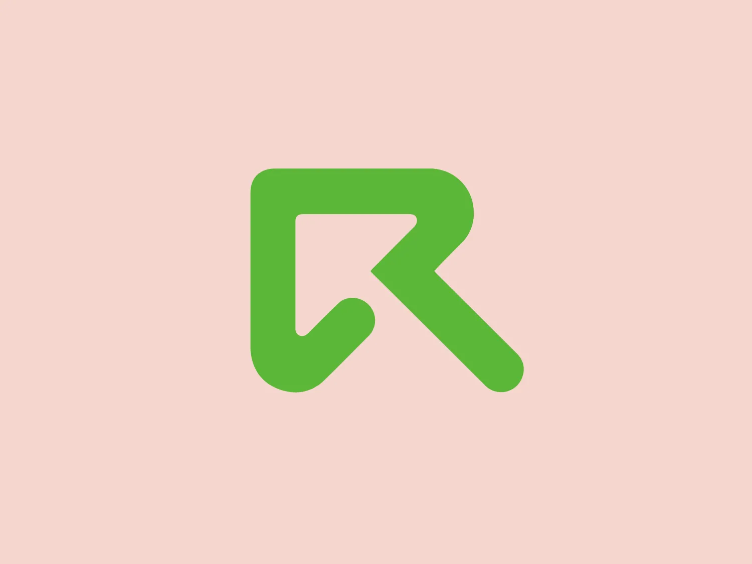 The ReklamStore logo features a sleek, minimalist design with an abstract green figure resembling an arrow pointing upwards and to the right. The shape is a combination of the letter "R" and a play button symbol, utilizing clean lines and smooth curves. The modern aesthetic suggests movement or progress, and the vivid lime green color stands out for its vibrancy and energy.