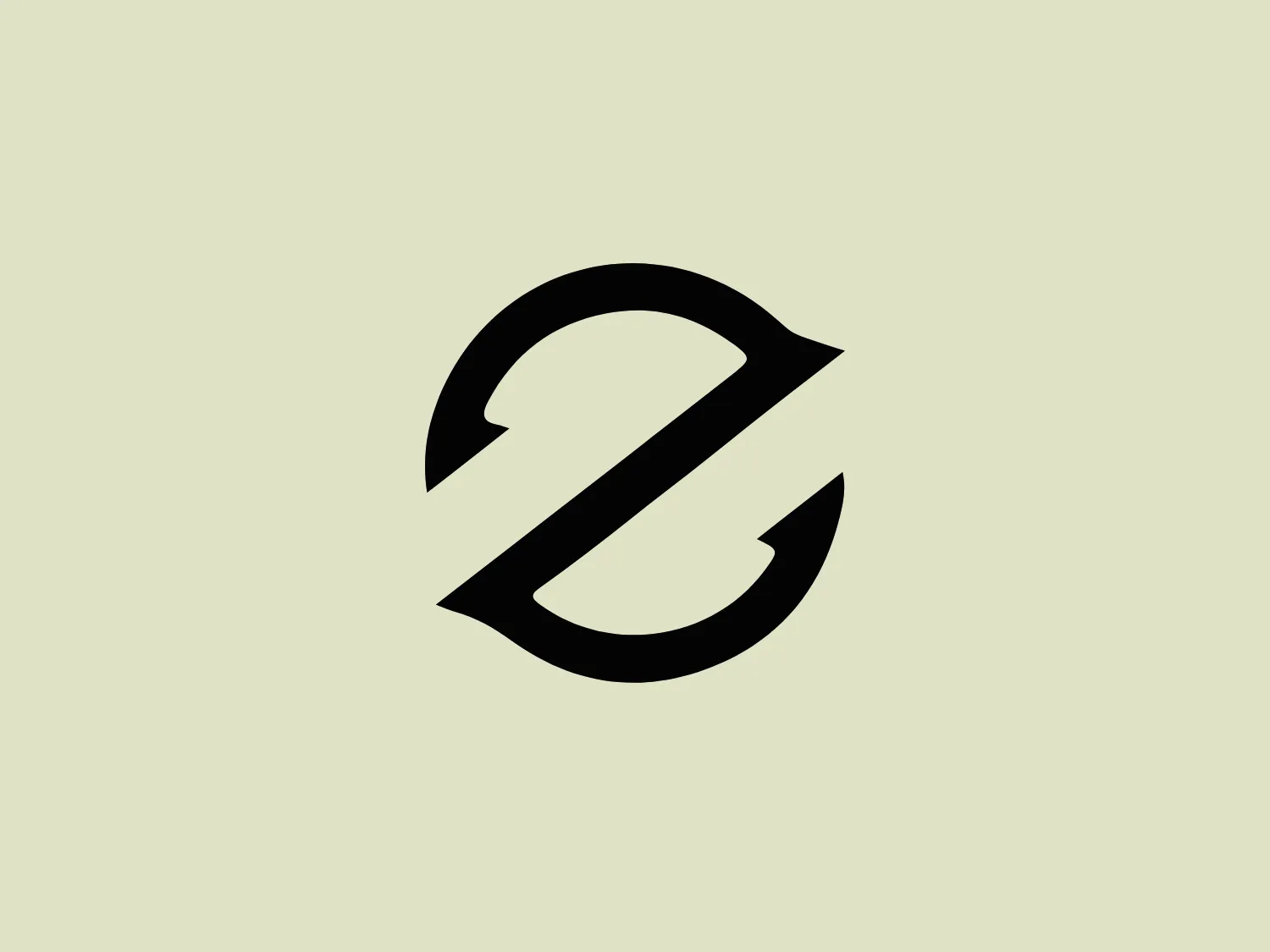 The ZGrills logo features a bold, modern stylized letterform, which appears to be a merging of the letters "Z" and "C." The black and white design emphasizes simplicity and high contrast. The shapes within the logo are composed of smooth, thick curves that flow into sharp, sleek edges, creating a dynamic and professional feel. The logo has a sense of forward motion or progress due to the way the curves cut through the space. Given the minimalist and contemporary nature of this design, a subtle background color that complements yet does not compete for attention would be ideal.