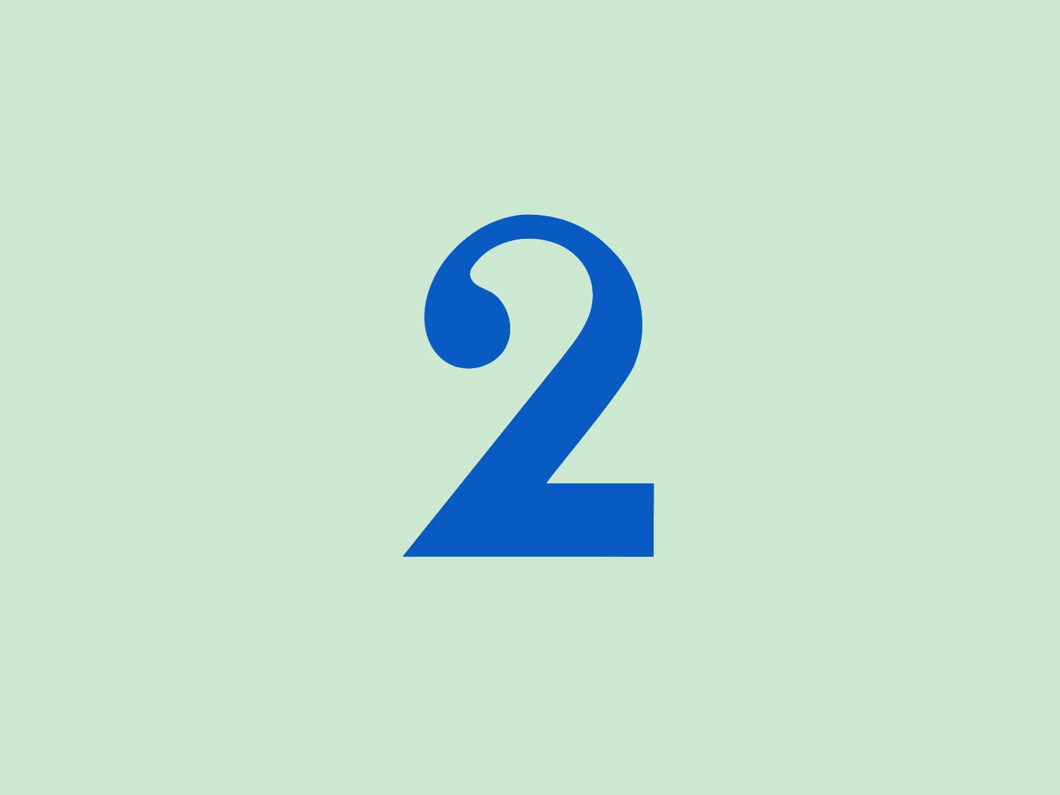 The Space 2 Radio logo features a stylized number two with a bold and modern aesthetic. The smooth curves and right angle create a clean geometric contrast, presented in a vivid shade of blue, evoking attention and professionalism. The upper curve of the "2" loops back onto itself, creating a distinctive spiral effect.