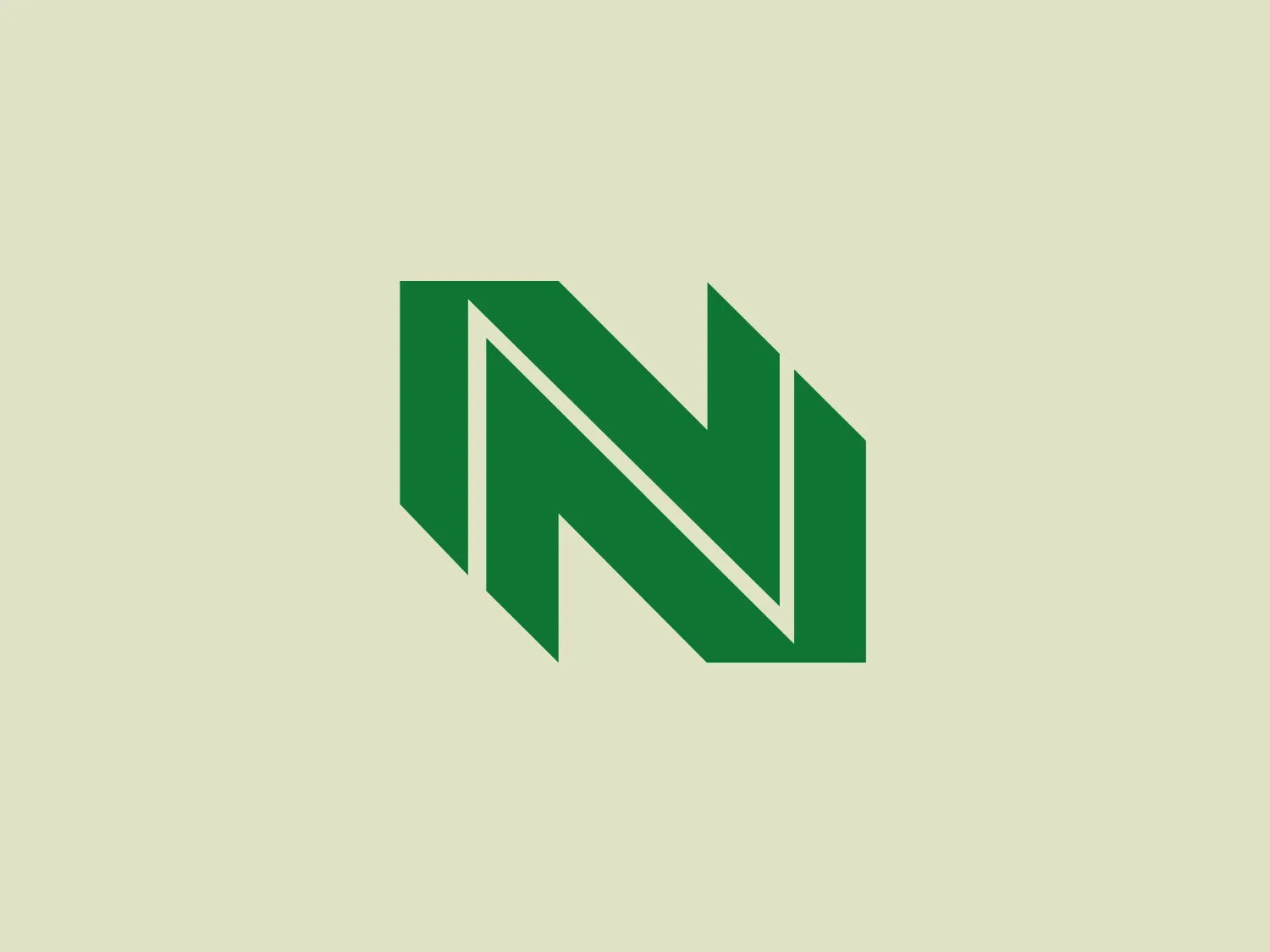 The Northwestel logo features a dynamic and forward-moving abstract representation of the letter "N" formed by interlocking geometric shapes resembling arrows or chevrons. The solid, dark green color conveys professionalism and growth, while the modern and minimalistic design exudes innovation and efficiency.