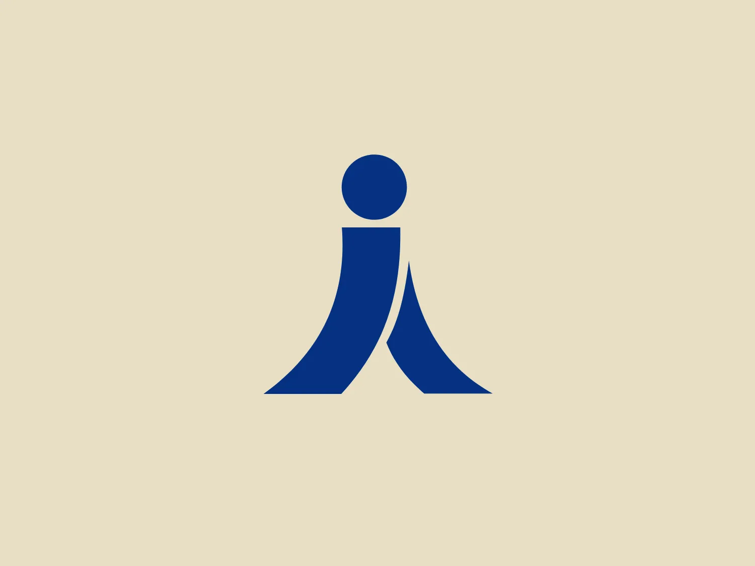 The Grupo Ibarra logo consists of a stylized letter "A" composed of two bold, blue peaks mirroring each other with a shared base, suggestive of stability or mountains. Above these peaks sits a perfectly round circle, completing the form of the "A" and possibly representing a sunrise or a guiding beacon. The color of the logo is a deep, rich blue, giving it a professional and trustworthy feel. The design is clean and modern with a minimalistic approach, free of any additional embellishments or text. Given the colors and design, a soft, neutral background that complements the blue without overpowering it would be ideal.