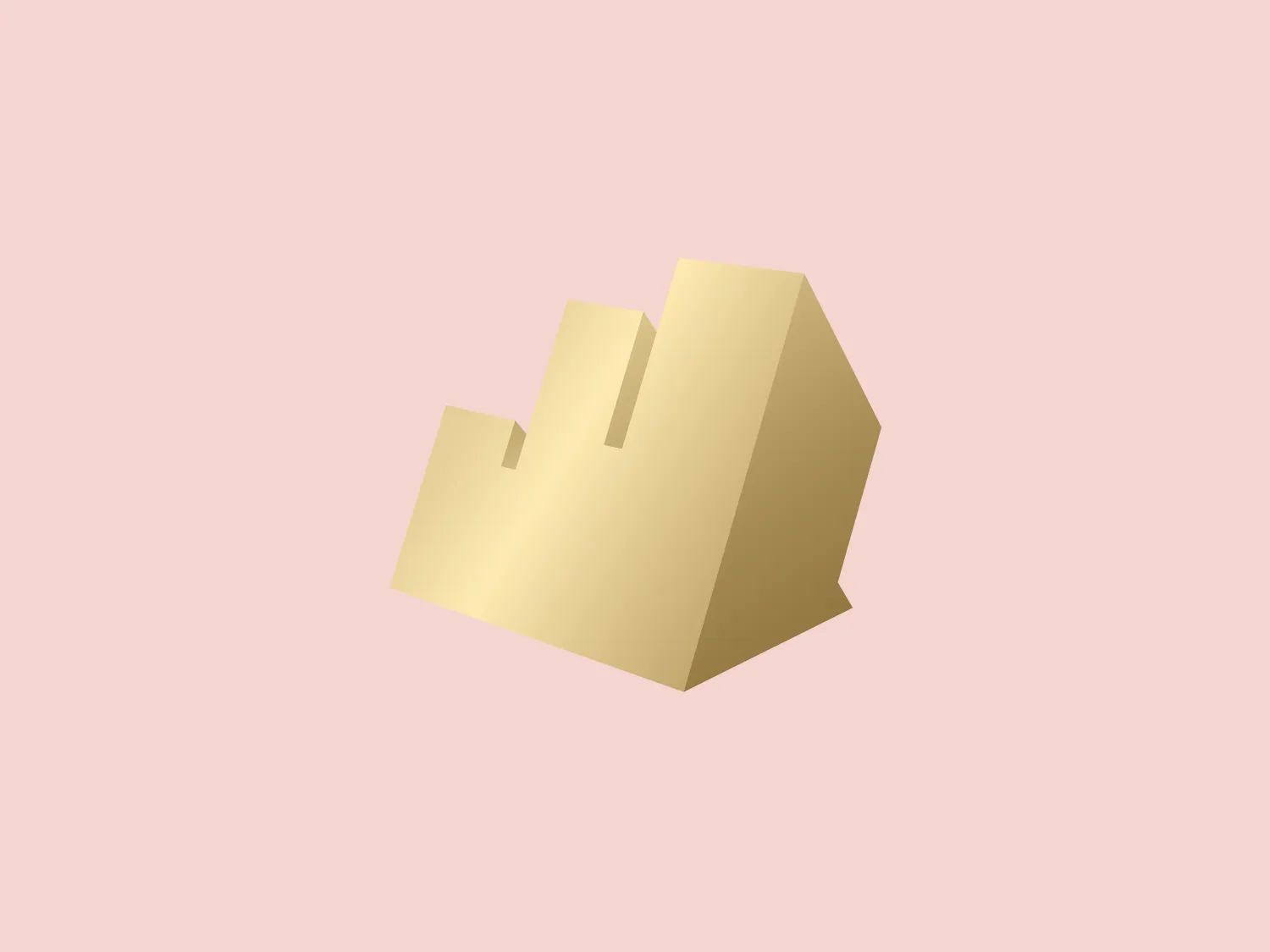 The Effie Awards logo presents a stylized rendering of an abstract, geometric form resembling a building or a series of angular shapes clustered together. It features a soft gold color palette with varying light and shadows to create a sense of depth and three-dimensionality. The design has a modern and minimalist aesthetic, with clean lines and flat planes converging to suggest perspective. The use of gradient and shading gives it a polished and metallic look, hinting at luxury or high-end branding. For a background that complements this logo, a neutral and light color would maintain the logo's sophisticated appearance.