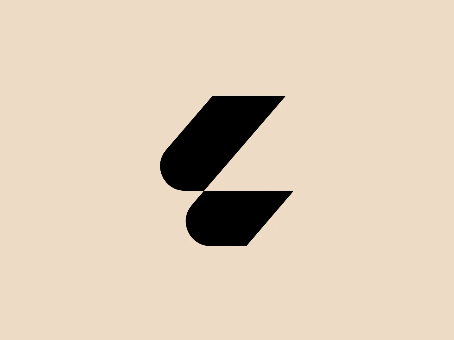 The Letter Bank logo is a black, minimalist design featuring two juxtaposed geometric shapes resembling the letter "Z". The shapes are combined to convey motion and dynamic action, with carefully designed negative space creating a cohesive and balanced form. The modern and sleek aesthetic, along with the monochromatic color scheme, promotes a strong and recognizable brand identity. A light pastel background color is recommended to complement the logo while allowing it to stand out.