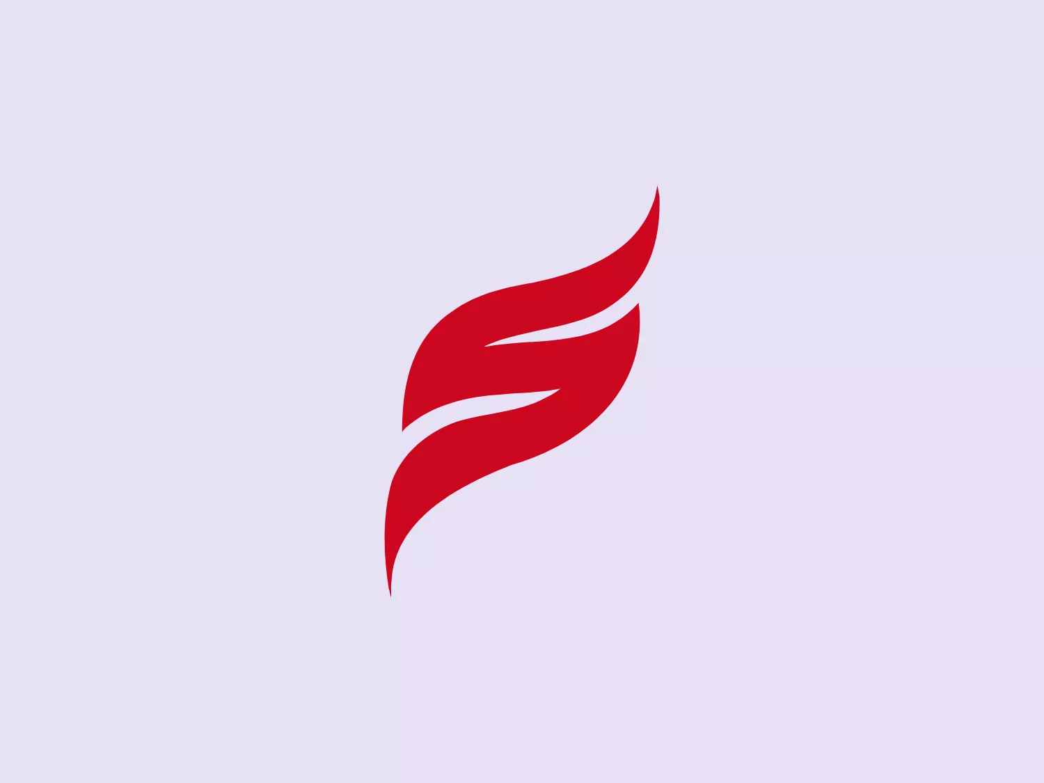 The Stucker logo features a stylized, abstract design with two bold, deep red swooshes that convey energy and motion. The elegantly curved swooshes taper to a point at both ends, resembling a dynamic flame or a pair of ascending wings, creating a modern and minimalistic aesthetic that conveys swift movement and fluidity. The sophisticated design is further enhanced by the space between the swooshes, providing a visual break that guides the eye through the shape.