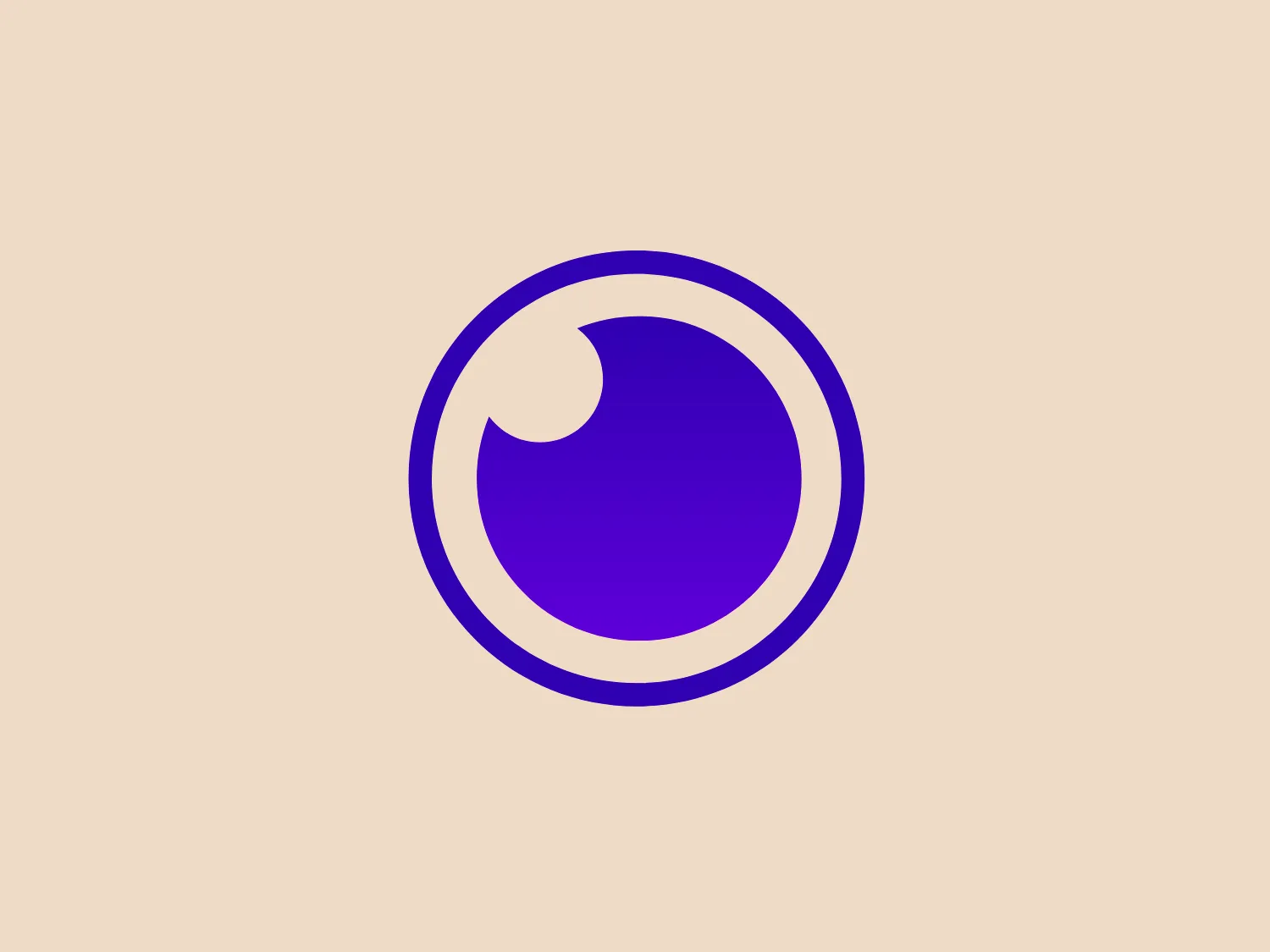 The Insomnia logo features a modern, simplistic design with a single, bold color. It consists of an abstract, circular shape resembling a swirl or a stylized letter "C". The swirling shape creates a dynamic sense of movement and fluidity, with negative space forming a crescent or circular cutout. The vibrant shade of purple gives it an energetic and creative feel, making it effective for a brand aiming to convey innovation, movement, or a forward-thinking approach.