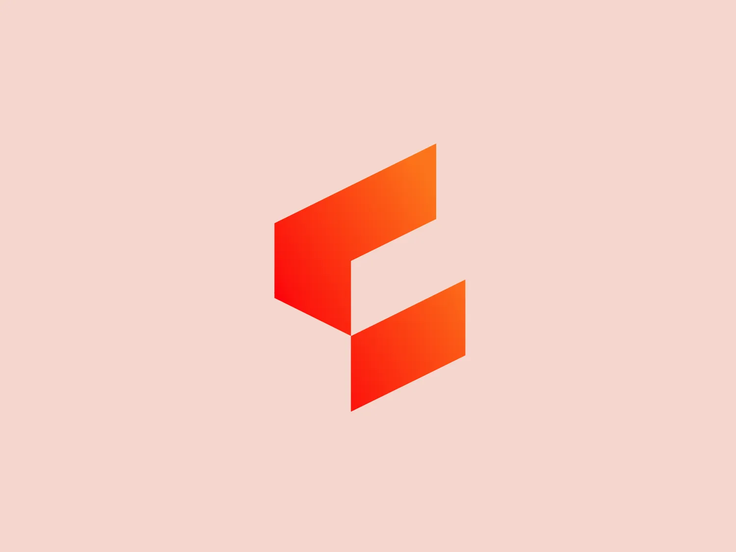 The letter "E" in the Collective Shift logo is composed of three-dimensional geometric shapes, with a gradient effect created using two shades of orange. The top and bottom bars of the "E" are prominent, while the middle bar is recessed, creating a sense of perspective. The overall design is modern, conveying innovation and forward-thinking through its clean and simple use of color and form.