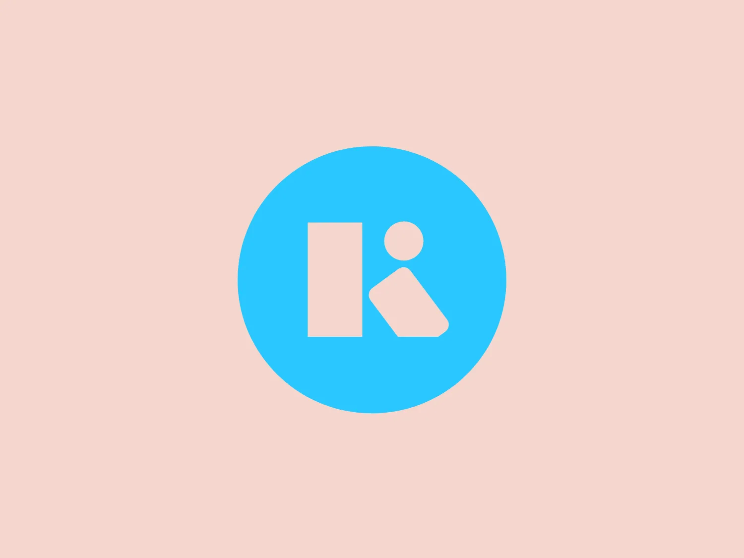 The Kyash logo showcases a stark, minimalist design with two geometric shapes—a rectangle and a triangle—arranged to resemble a stylized letter "A". The shapes maintain a flat, textureless aesthetic in a vibrant shade of blue, promoting modernity and cleanliness. Encased within a blue circle, the design exudes harmony and containment. Its simplicity guarantees versatility across diverse mediums.
