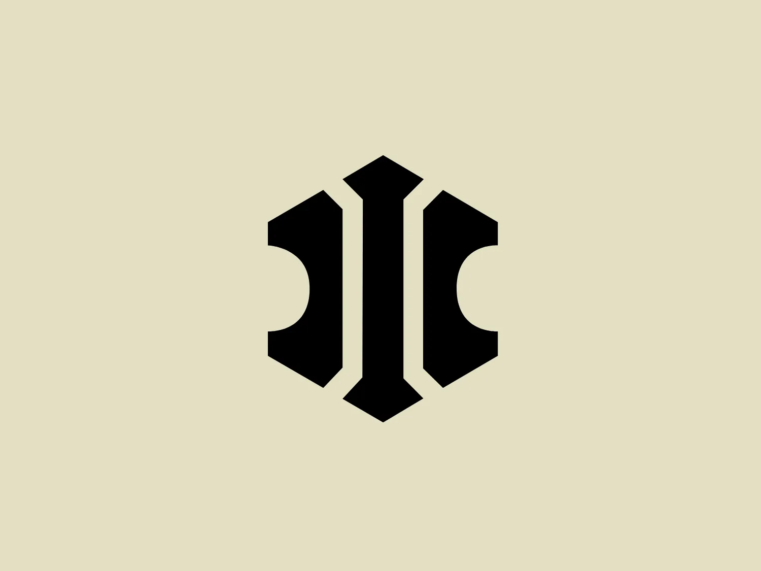 The logo of INSYDIUM LTD features a symmetrical, abstract design incorporating elements resembling the letters "I" and "C" fused together in a monogram style. The bold, black color contrasts sharply with a plain white background. The design's geometric, modern, and sophisticated aesthetic is accentuated by its sharp angles and straight lines. The central part of the design, where the letters meet, forms a shape that could be interpreted as a shield or heraldic symbol, adding an element of strength and stability to the design.