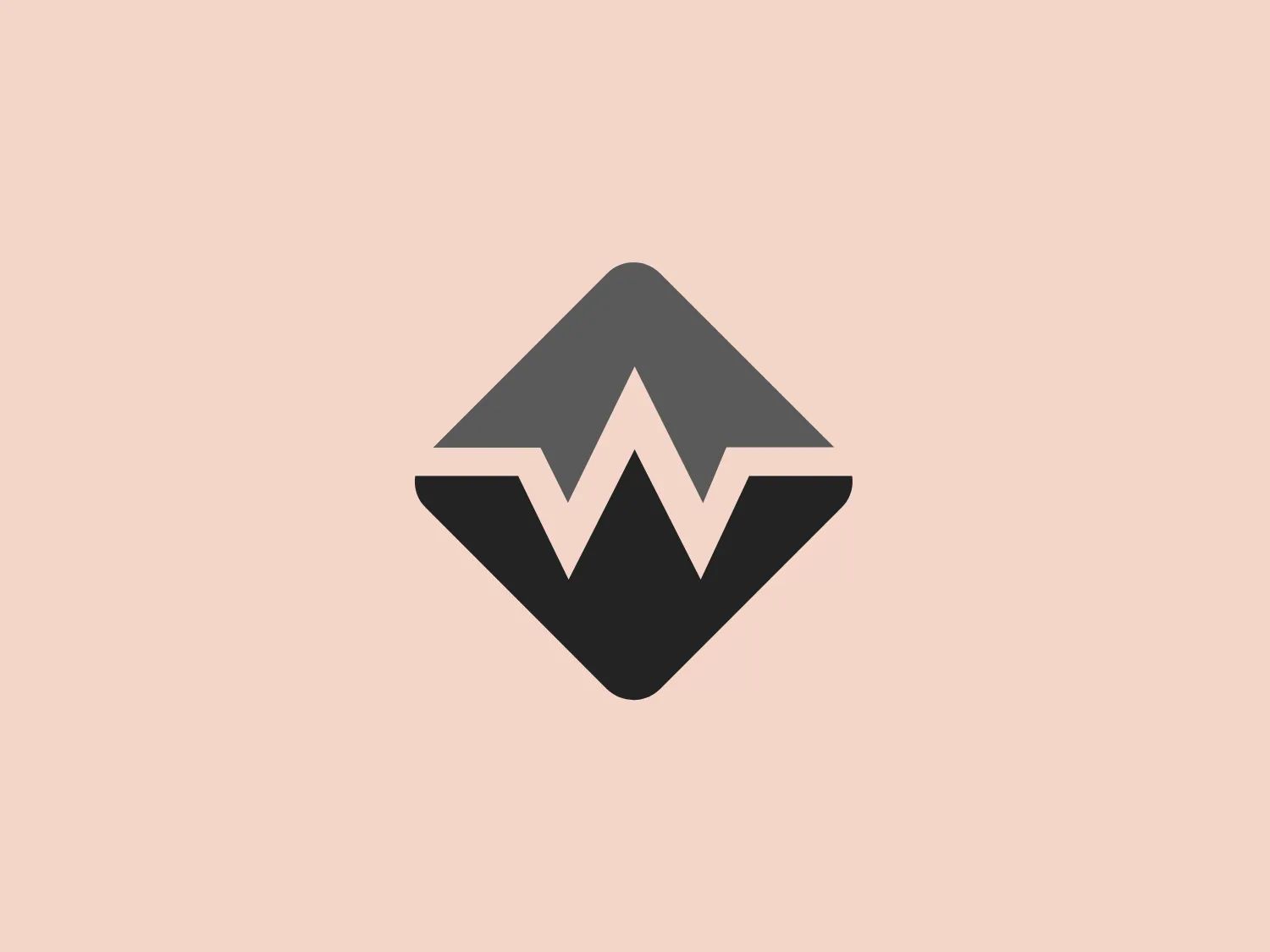 The Watlow logo features a stylized, modern design composed of a geometric dual diamond shape, with the top diamond in a warm yellow-orange and the bottom one in a bold red. Both diamonds have crisp, flat edges and converge at a common center point, creating a mirror effect. A white, angular 'W' intersects both diamonds, bridging the gap between them and forming a continuous line that conveys energy and motion. The logo's use of simple shapes and primary colors gives it a striking and memorable appearance, suitable for a brand seeking to convey dynamism and professionalism.
