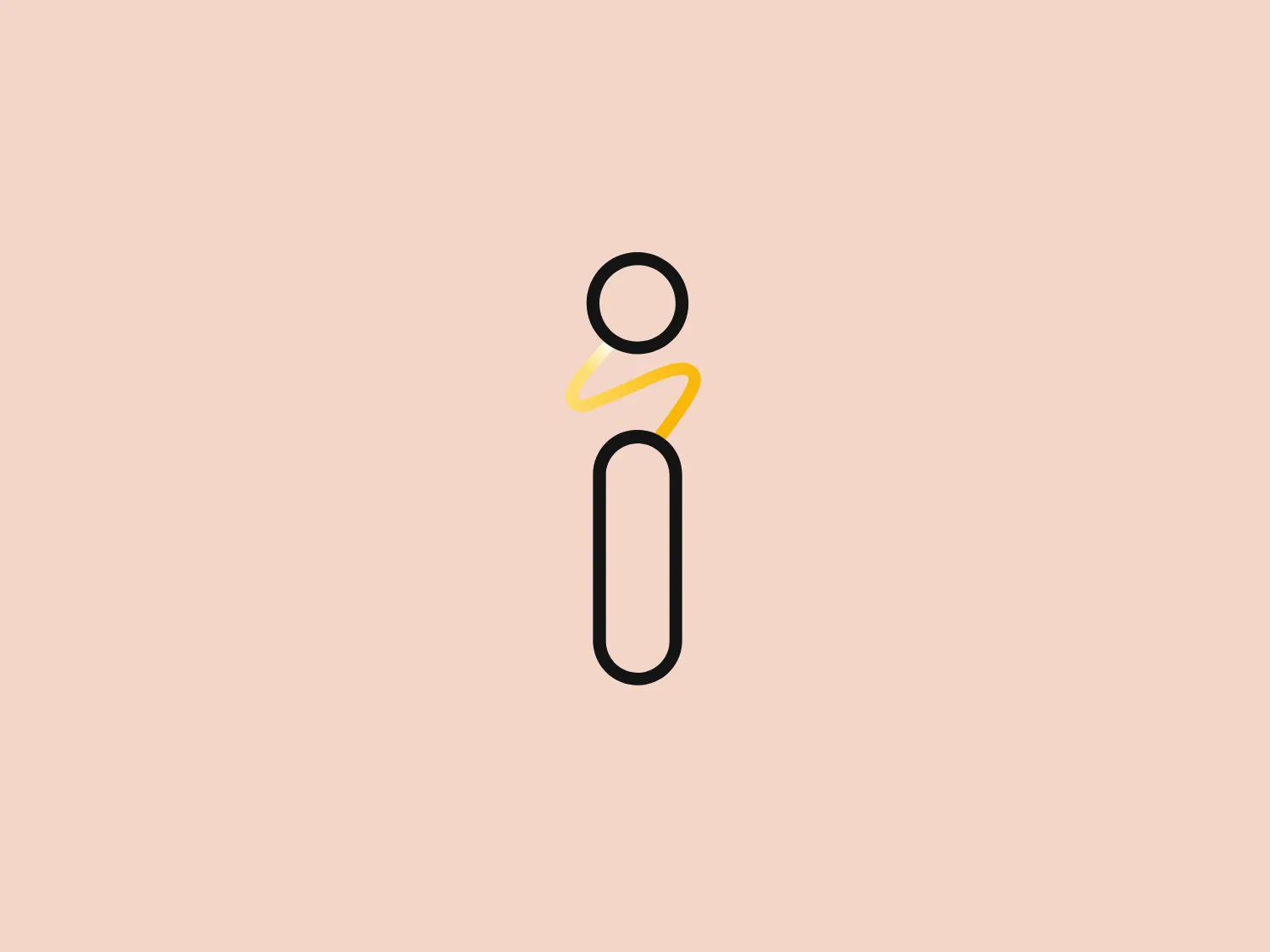 The logo presented is a stylized representation of the lowercase letter 'i' for Innogy. It features a unique dynamic yellow swoosh wrapping around the upper part of the letter 'i', creating a sense of movement and energy. The design is modern and minimalist, with a high-contrast black and yellow color scheme that gives it a striking visual impact.