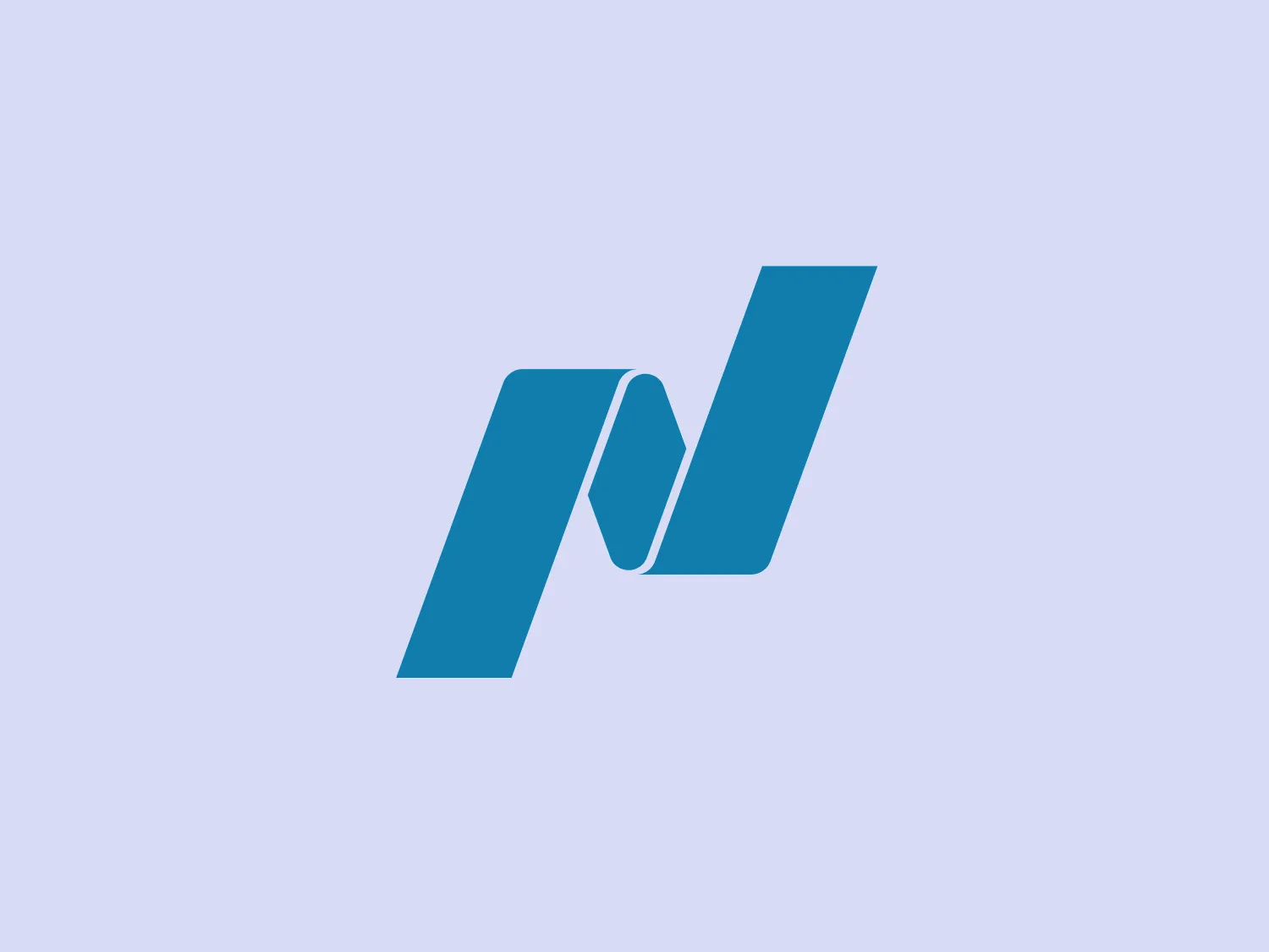 The Nasdaq logo features a stylized letterform with two-toned, striking blue shapes that are geometric and angular, suggesting movement and dynamism. The design is modern and streamlined, highlighting a sense of connectivity with overlapping elements in the center. Darker and lighter blue tones converge to emphasize the interlocking aspect of the shapes, giving an overall impression of innovation and forward-thinking.