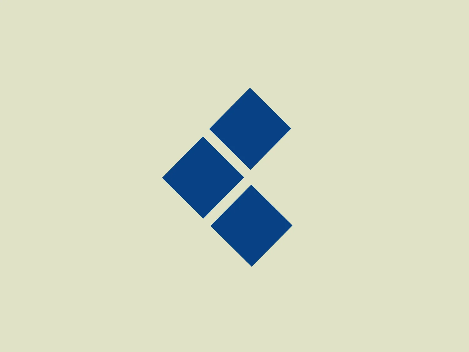 The Konover South logo has a stylized design with four equally sized, deep blue squares arranged in a larger square pattern. The top right and bottom left squares touch at one corner while the top left and bottom right are angled away from the center, creating a dynamic sense of rotation or movement. The gaps between the squares create a white cross that intersects at the center, adding to the illusion of depth and motion. The overall aesthetic is modern and minimalistic, with a bold use of color and geometric shapes that convey a sense of professionalism and innovation.