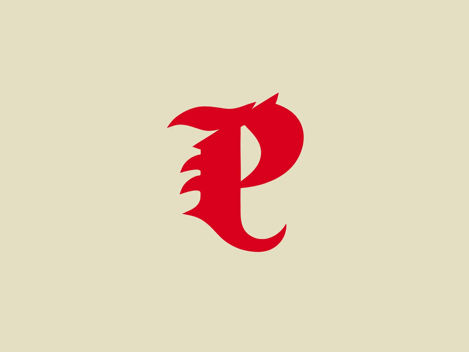 The Palmer logo features a stylized letter "P" with a design that incorporates elements of a dragon. It is depicted in a bold red color with sharp, flame-like extensions to the upper part of the "P," which mimic the shape of a dragon's wings and tail, adding a sense of fierceness and movement. The lower curve of the "P" is smooth, providing a contrasting elegance to the angular elements above. The modern and dynamic aesthetic suggests power and passion, and the use of red enhances the intensity of the design. Considering the logo's strong red hue and dynamic design, a subtle background color would complement it well.