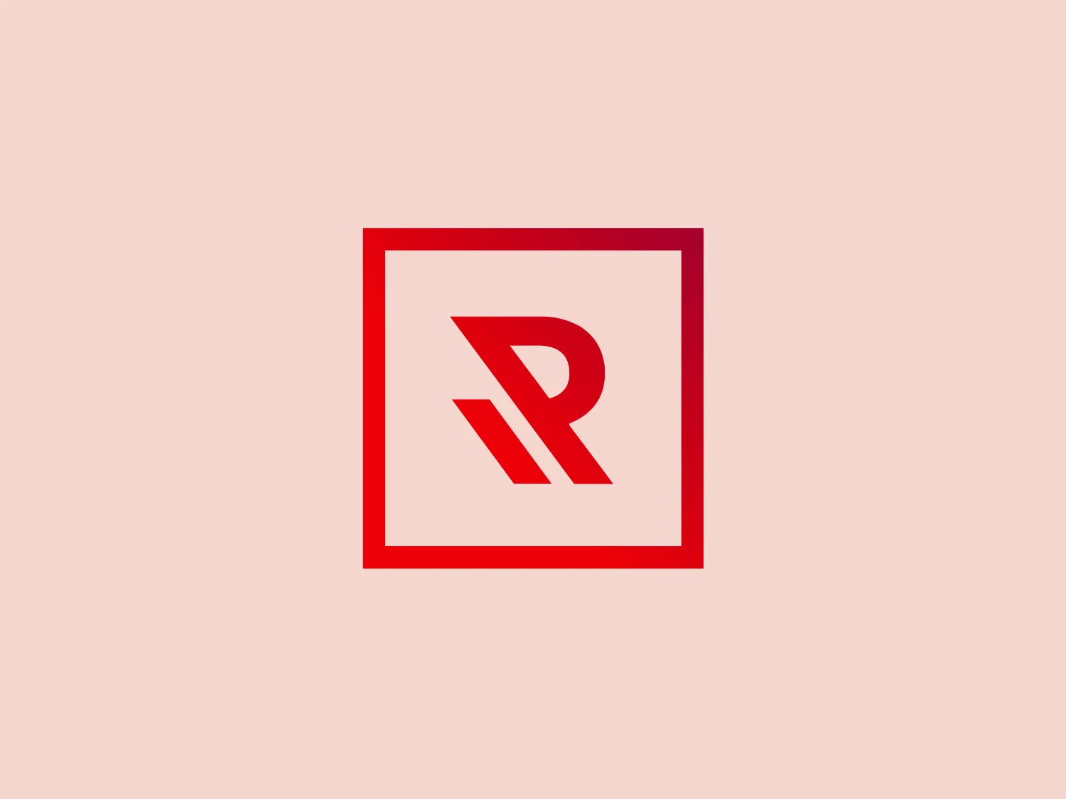 The logo presented by Runner Click features a minimalist and modern design, with a bold red letter 'R' at the center of a red square border. The 'R' has a distinct cut at its top-right part, giving it a stylized, angular appearance that adds dynamism. The square border has a consistent thickness, matching the weight of the 'R,' creating a balanced and cohesive look. The use of bold lines and striking red color against a white background conveys confidence and strength within a clean and simple aesthetic.